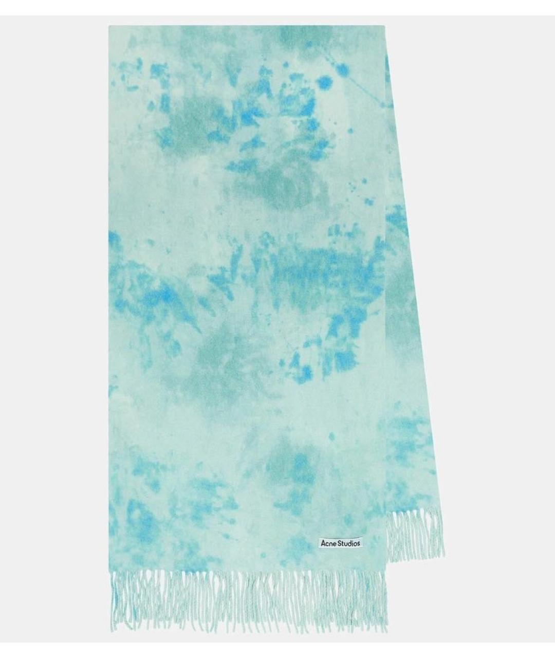 ACNE STUDIOS Голубой шерстяной шарф, фото 6