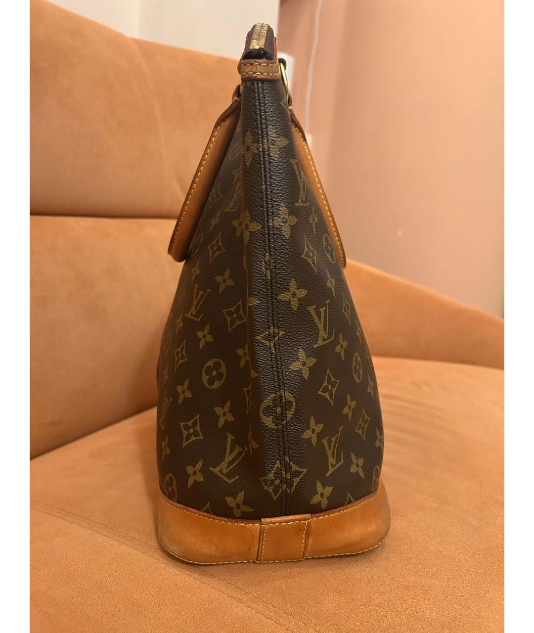 LOUIS VUITTON Коричневая кожаная сумка тоут, фото 4
