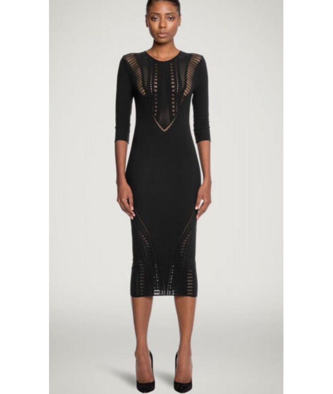 ALBERTA FERRETTI Черное полиамидовое коктейльное платье, фото 3