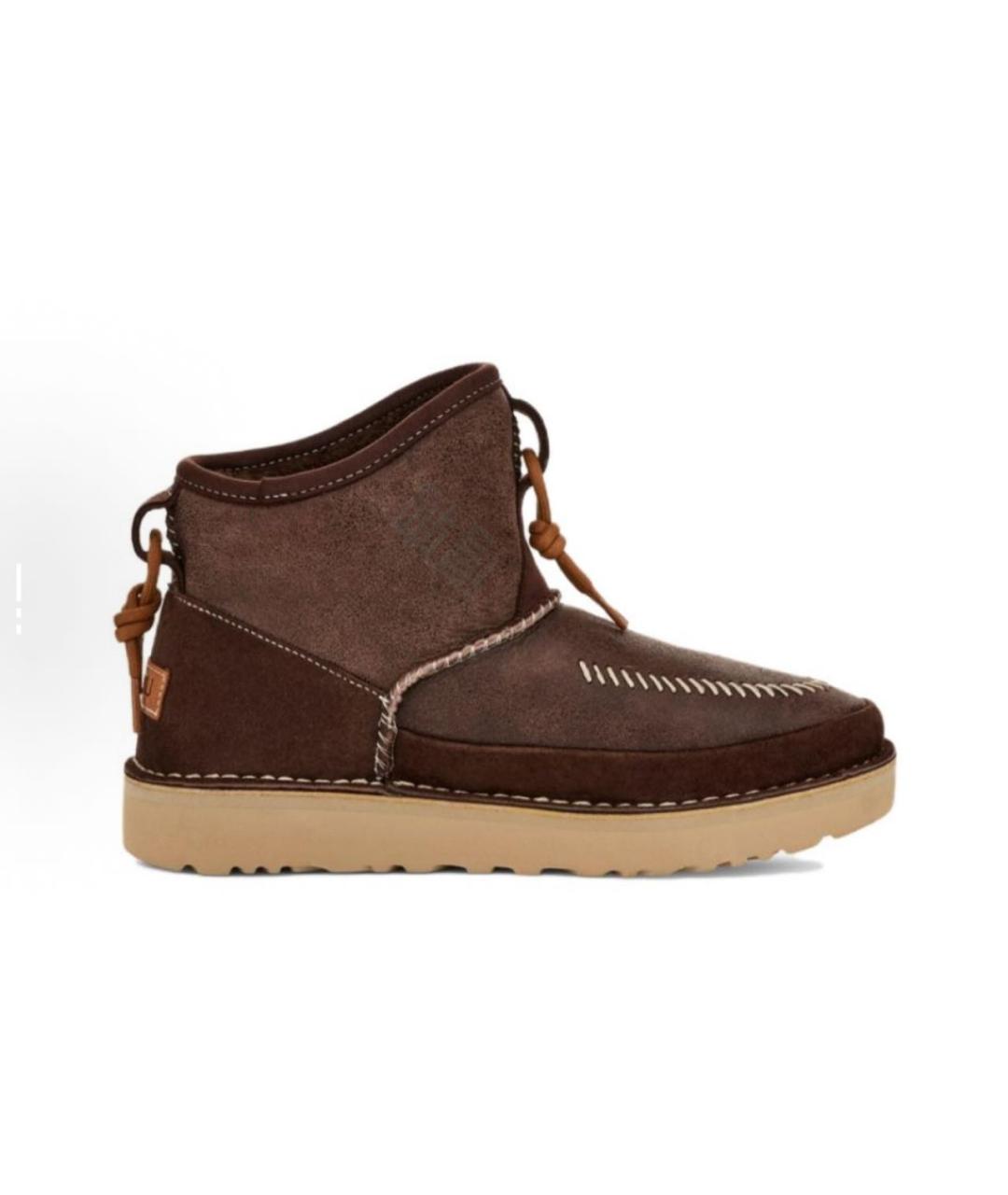 UGG AUSTRALIA Коричневые замшевые высокие ботинки, фото 5