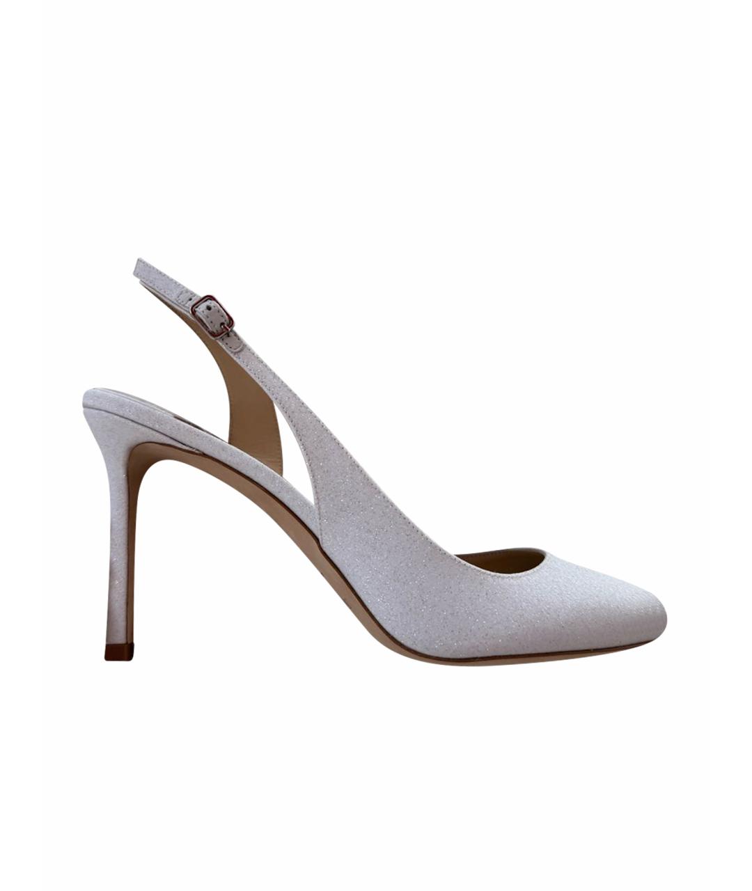 JIMMY CHOO Белые свадебные туфли на высоком каблуке, фото 1