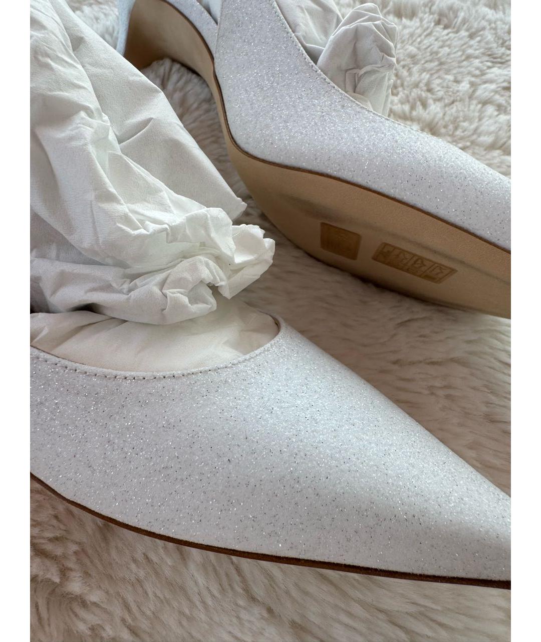 JIMMY CHOO Белые свадебные туфли на высоком каблуке, фото 5