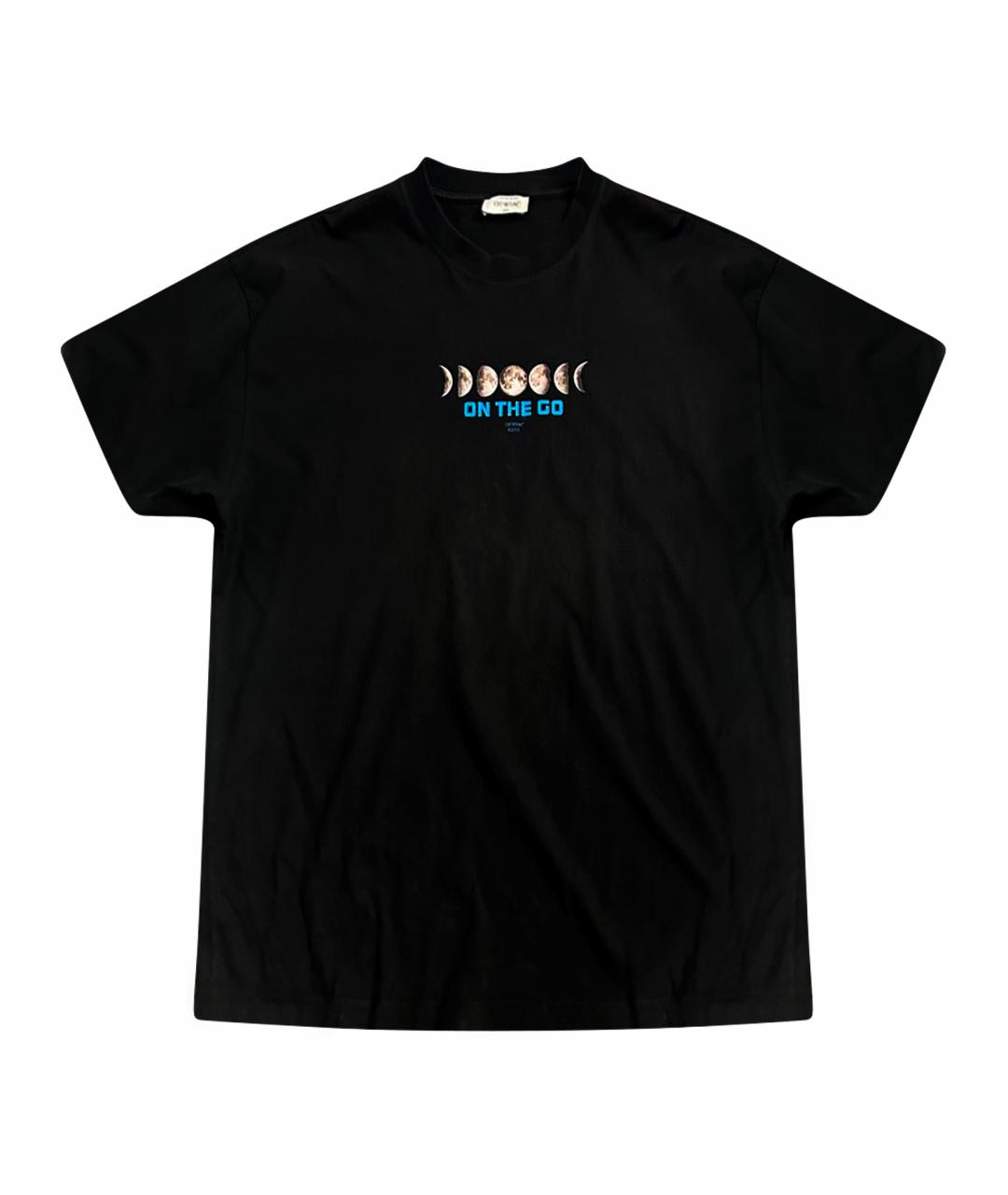 OFF-WHITE Черная хлопковая футболка, фото 1