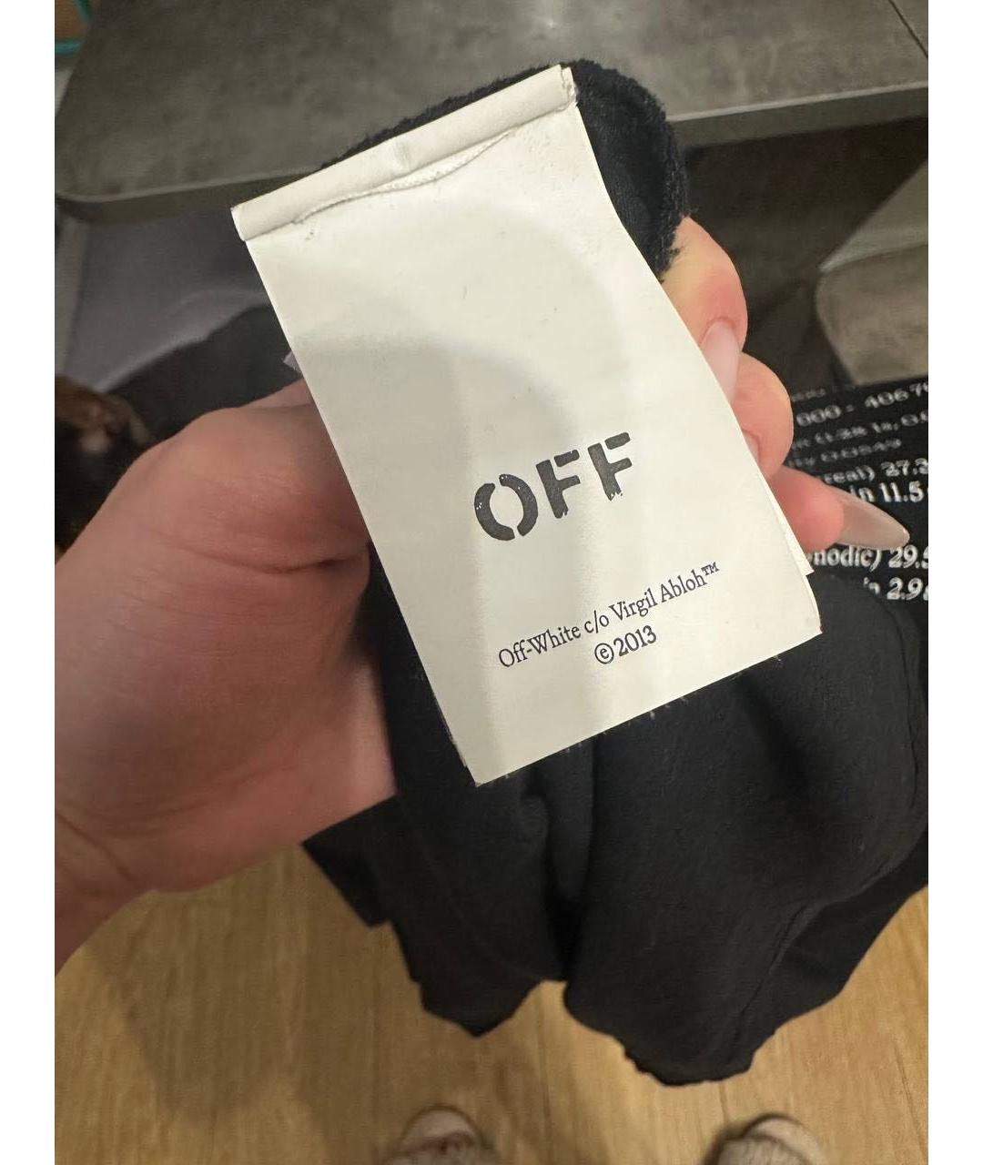 OFF-WHITE Черная хлопковая футболка, фото 6