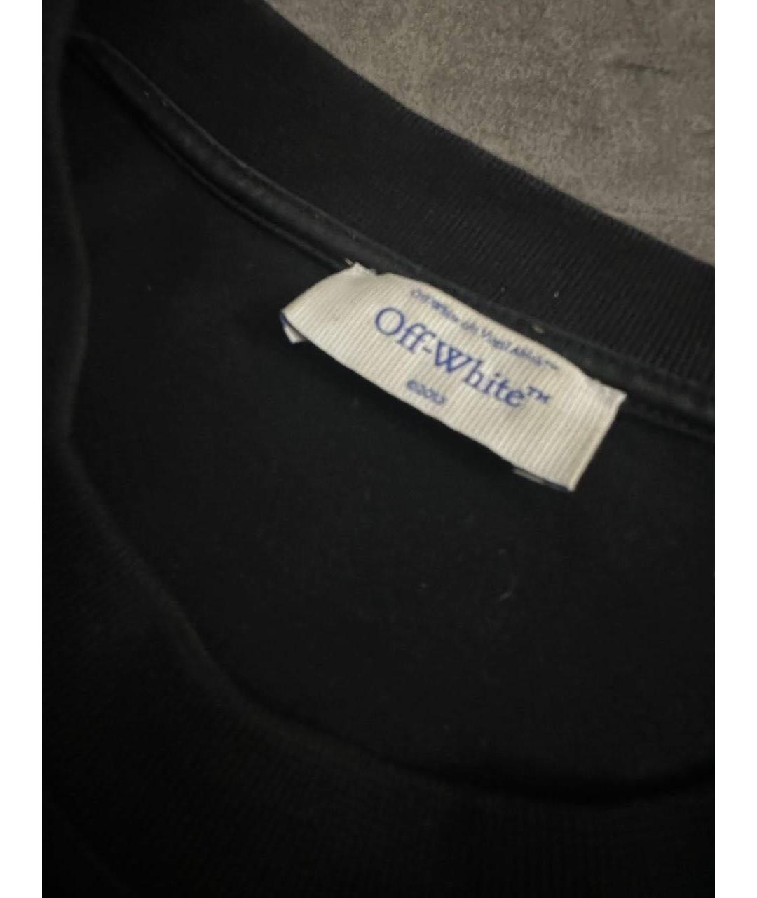 OFF-WHITE Черная хлопковая футболка, фото 3