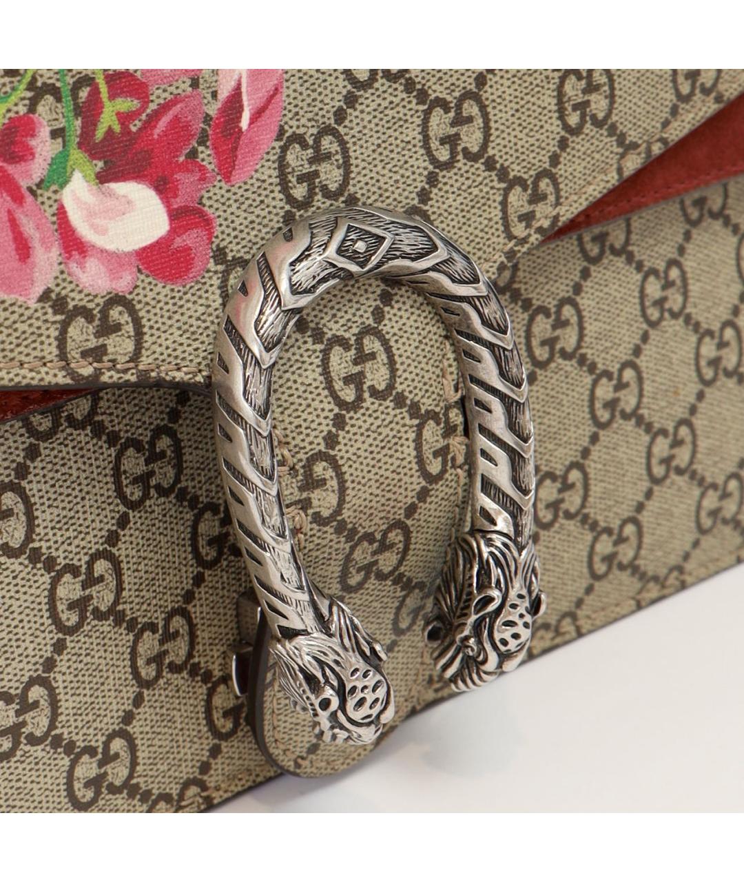 GUCCI Коричневая кожаная сумка через плечо, фото 5