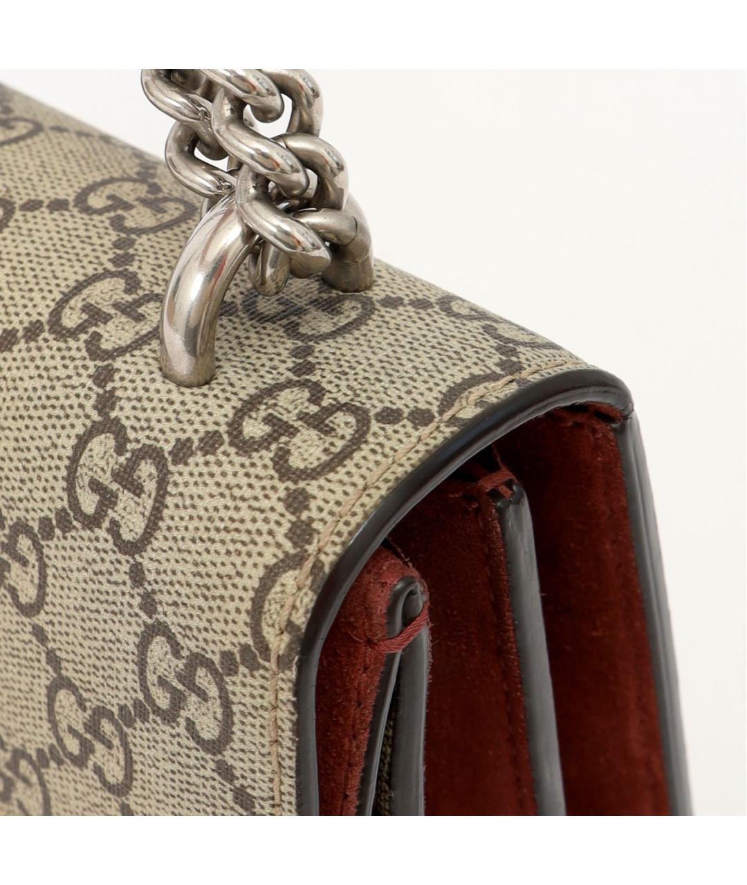 GUCCI Коричневая кожаная сумка через плечо, фото 7