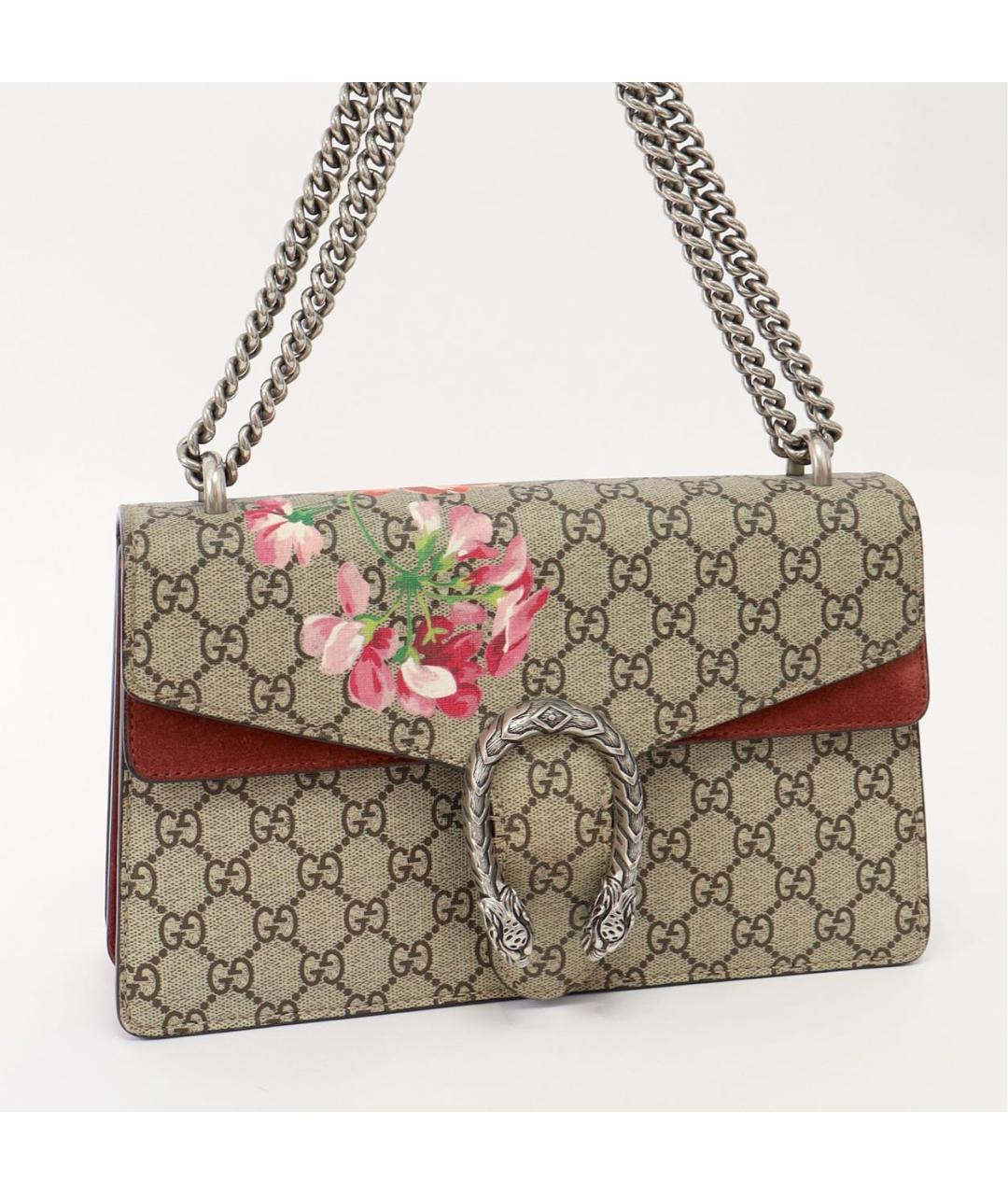 GUCCI Коричневая кожаная сумка через плечо, фото 4