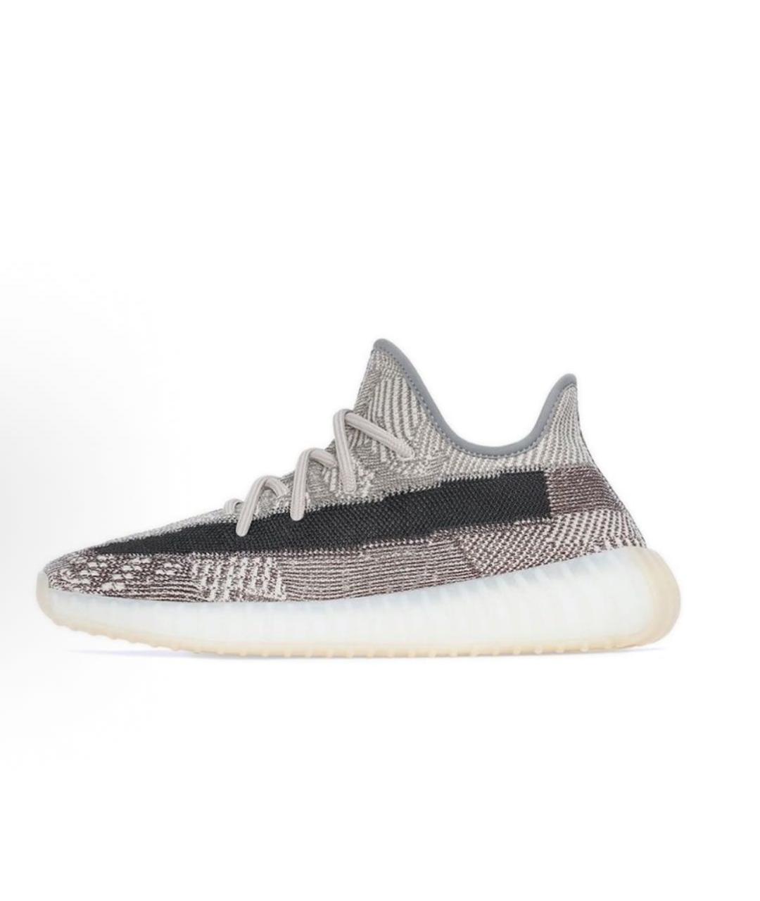 ADIDAS YEEZY Серые текстильные низкие кроссовки / кеды, фото 5
