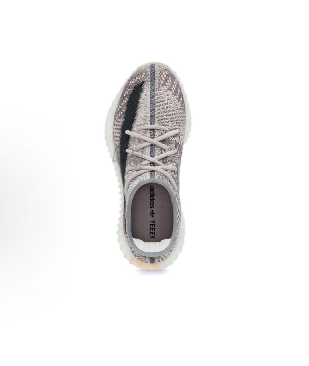 ADIDAS YEEZY Серые текстильные низкие кроссовки / кеды, фото 4