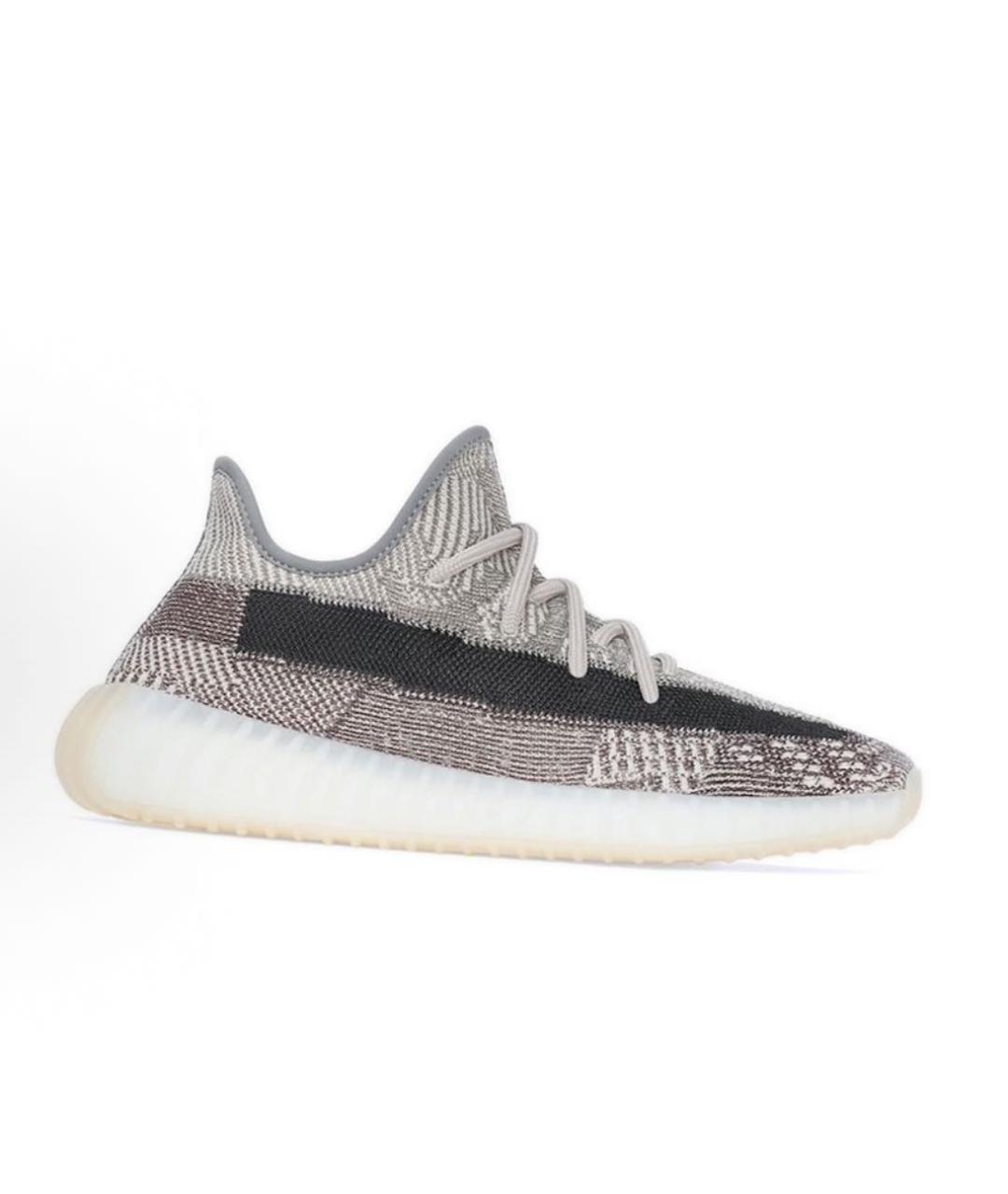 ADIDAS YEEZY Серые текстильные низкие кроссовки / кеды, фото 2
