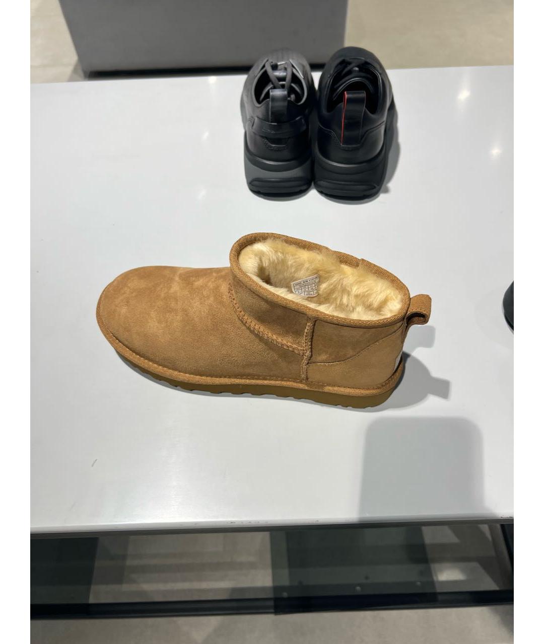 UGG AUSTRALIA Коричневые замшевые низкие ботинки, фото 3