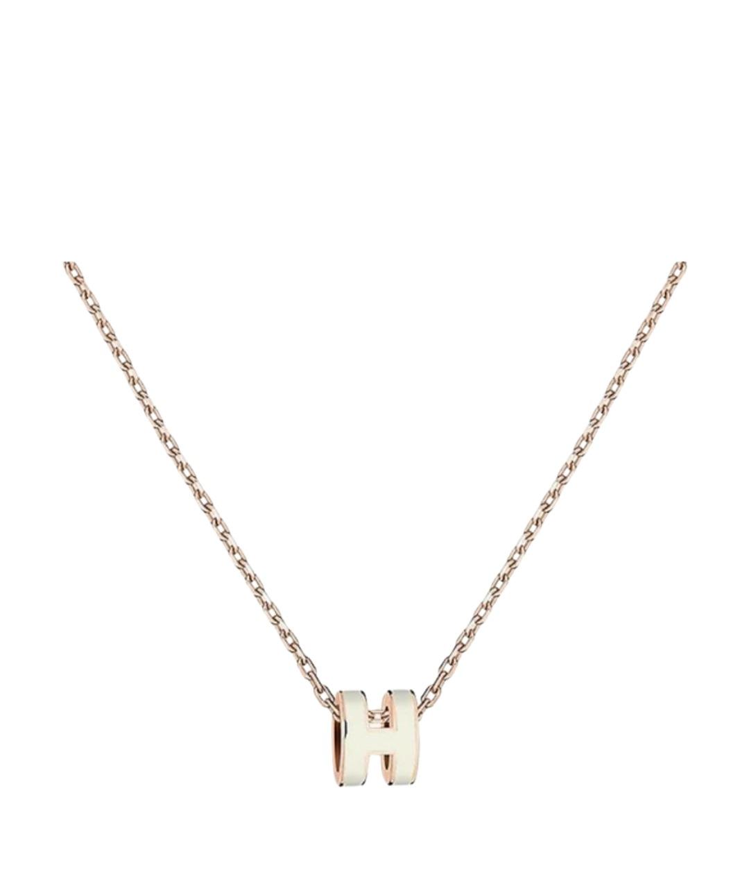 HERMES Белая металлическая подвеска, фото 1