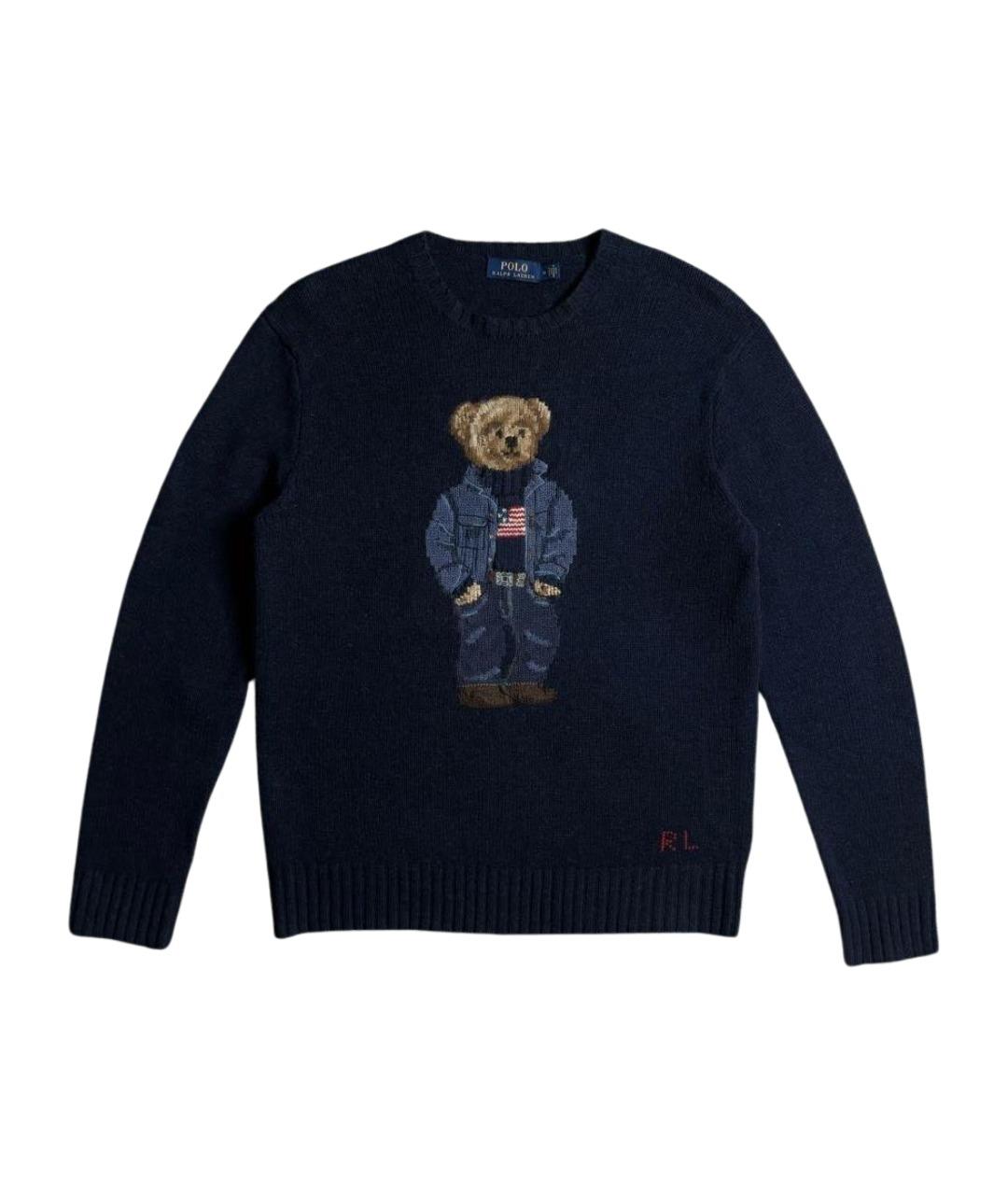 POLO RALPH LAUREN Темно-синий шерстяной джемпер / свитер, фото 1
