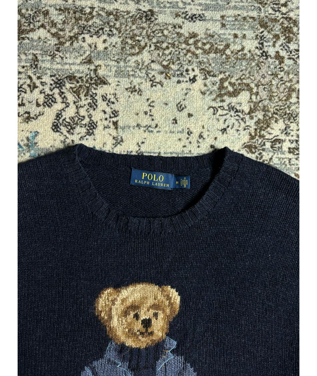 POLO RALPH LAUREN Темно-синий шерстяной джемпер / свитер, фото 3