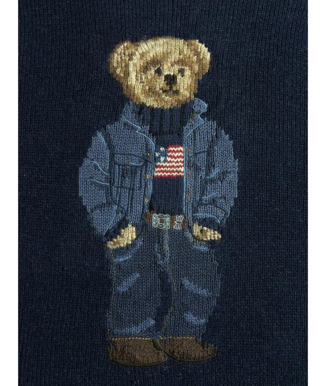 POLO RALPH LAUREN Темно-синий шерстяной джемпер / свитер, фото 5