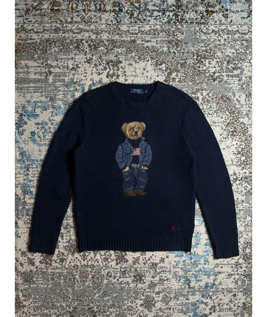 POLO RALPH LAUREN Темно-синий шерстяной джемпер / свитер, фото 7