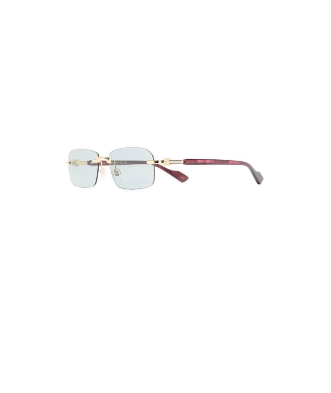 GUCCI Зеленые металлические солнцезащитные очки, фото 2