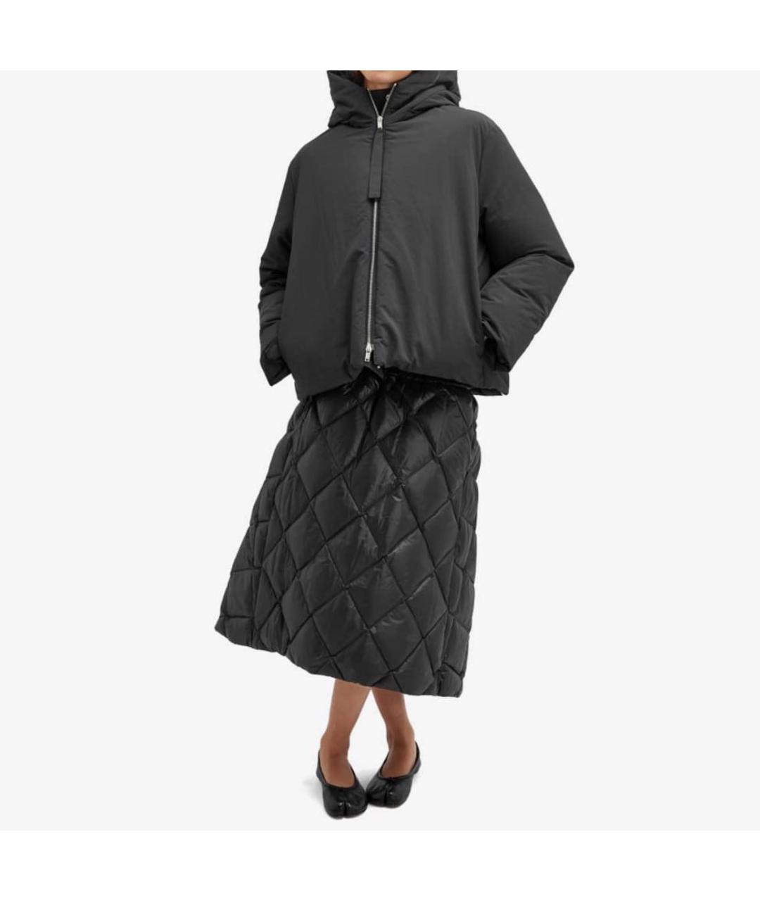 JIL SANDER Черный синтетический пуховик, фото 4