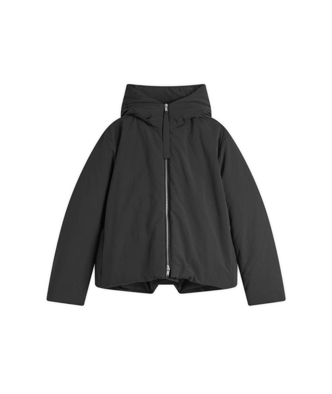 JIL SANDER Черный синтетический пуховик, фото 1