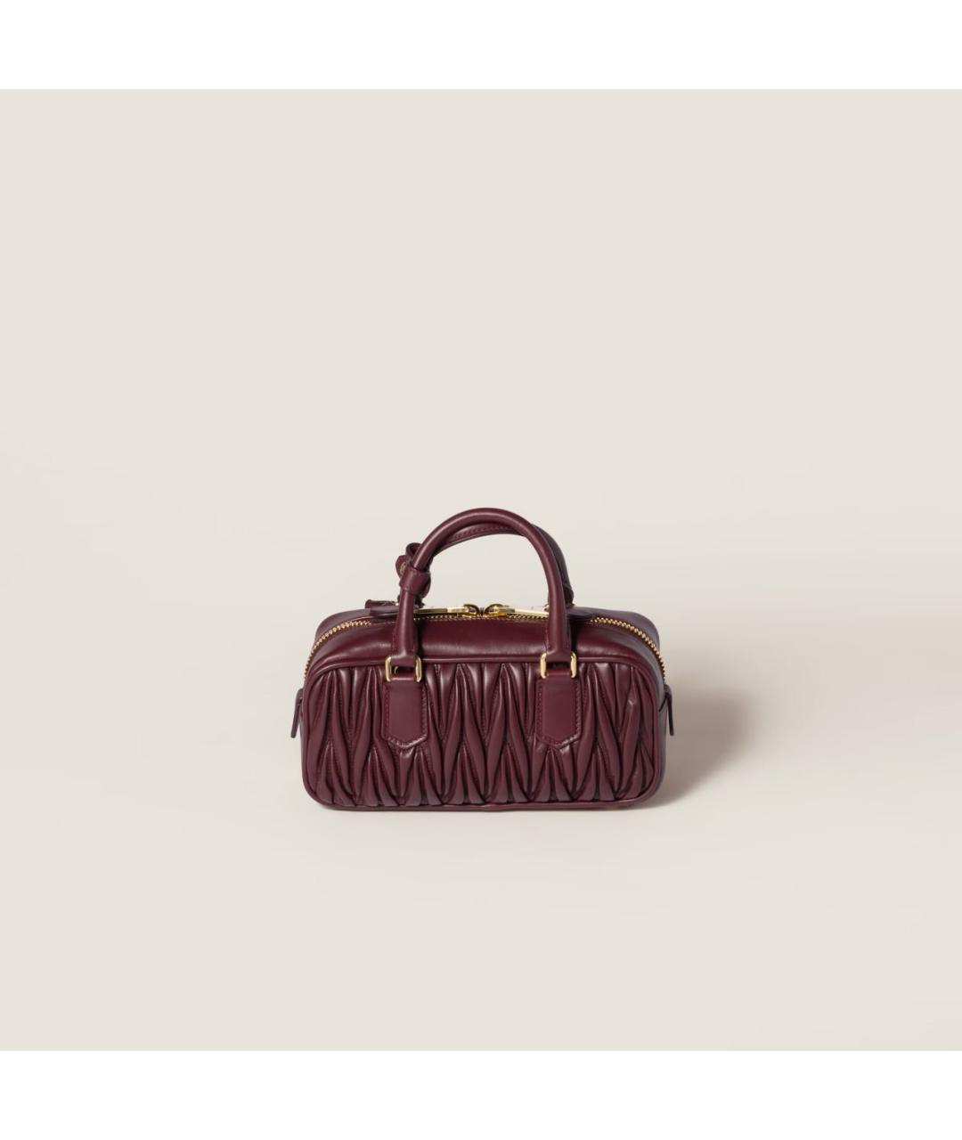 MIU MIU Бордовая сумка через плечо из лакированной кожи, фото 4