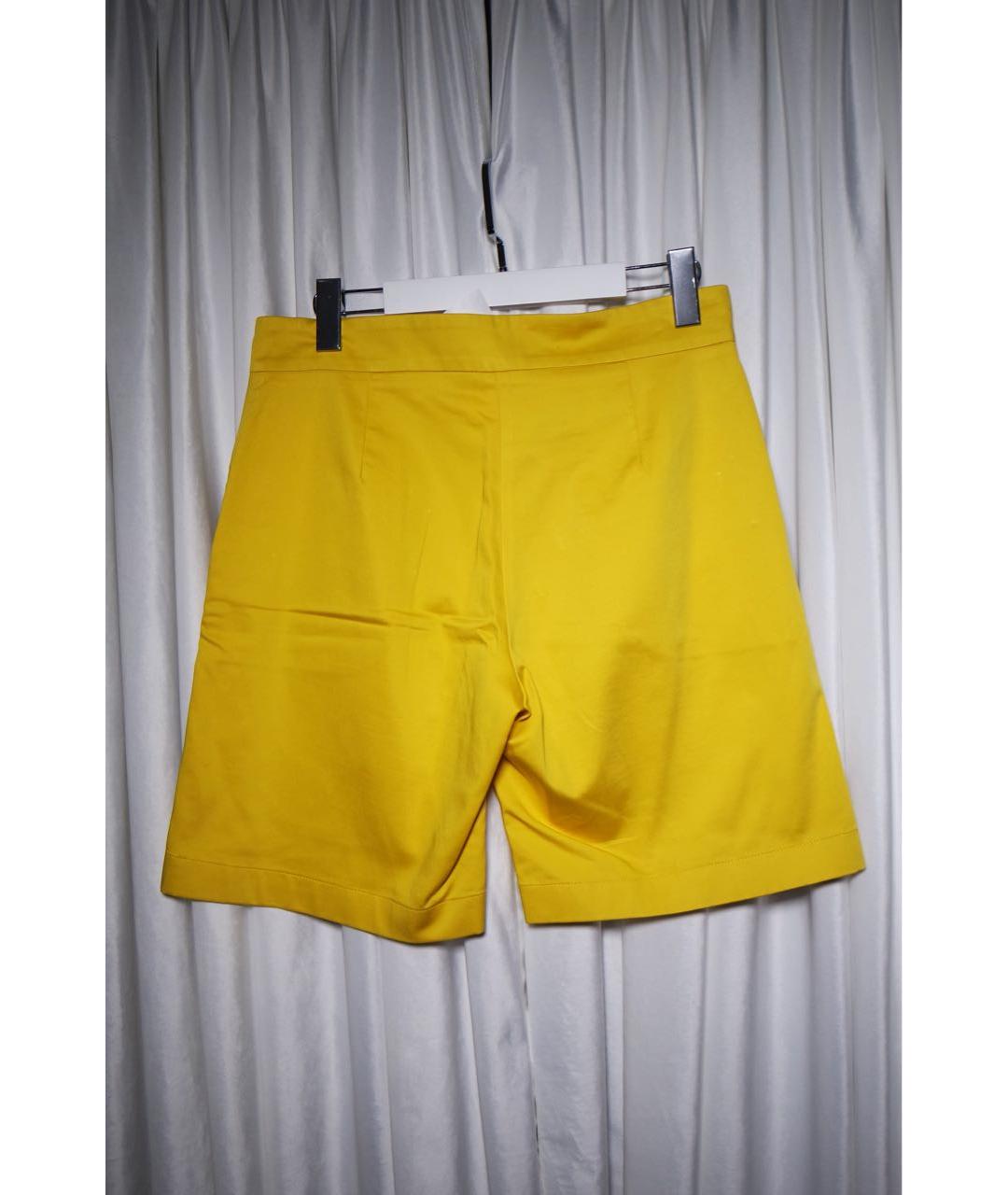 MAX MARA Желтые хлопковые шорты, фото 2