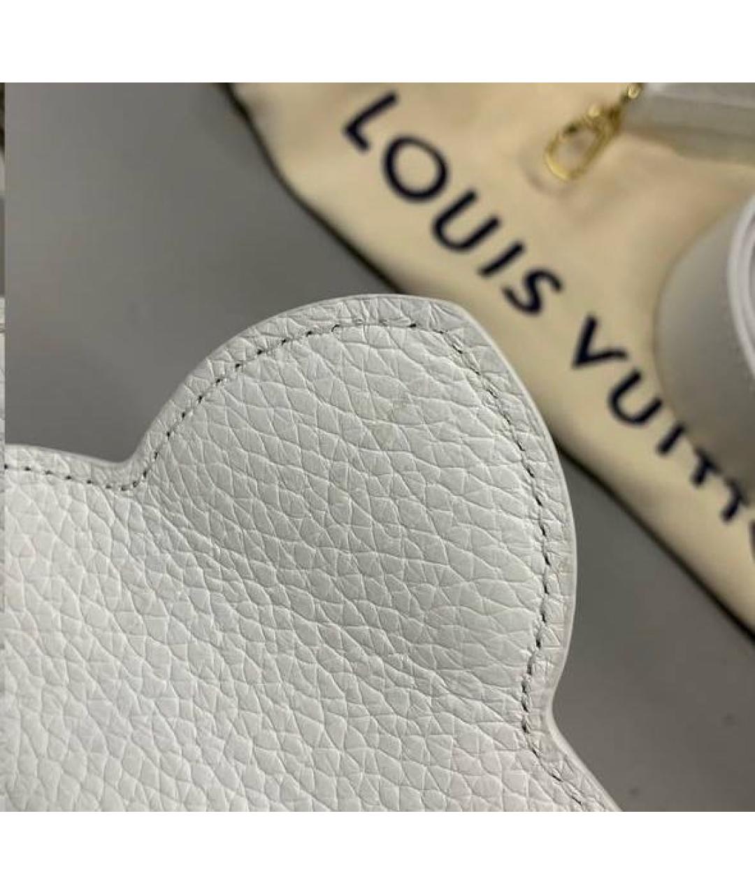 LOUIS VUITTON Белая кожаная сумка с короткими ручками, фото 5
