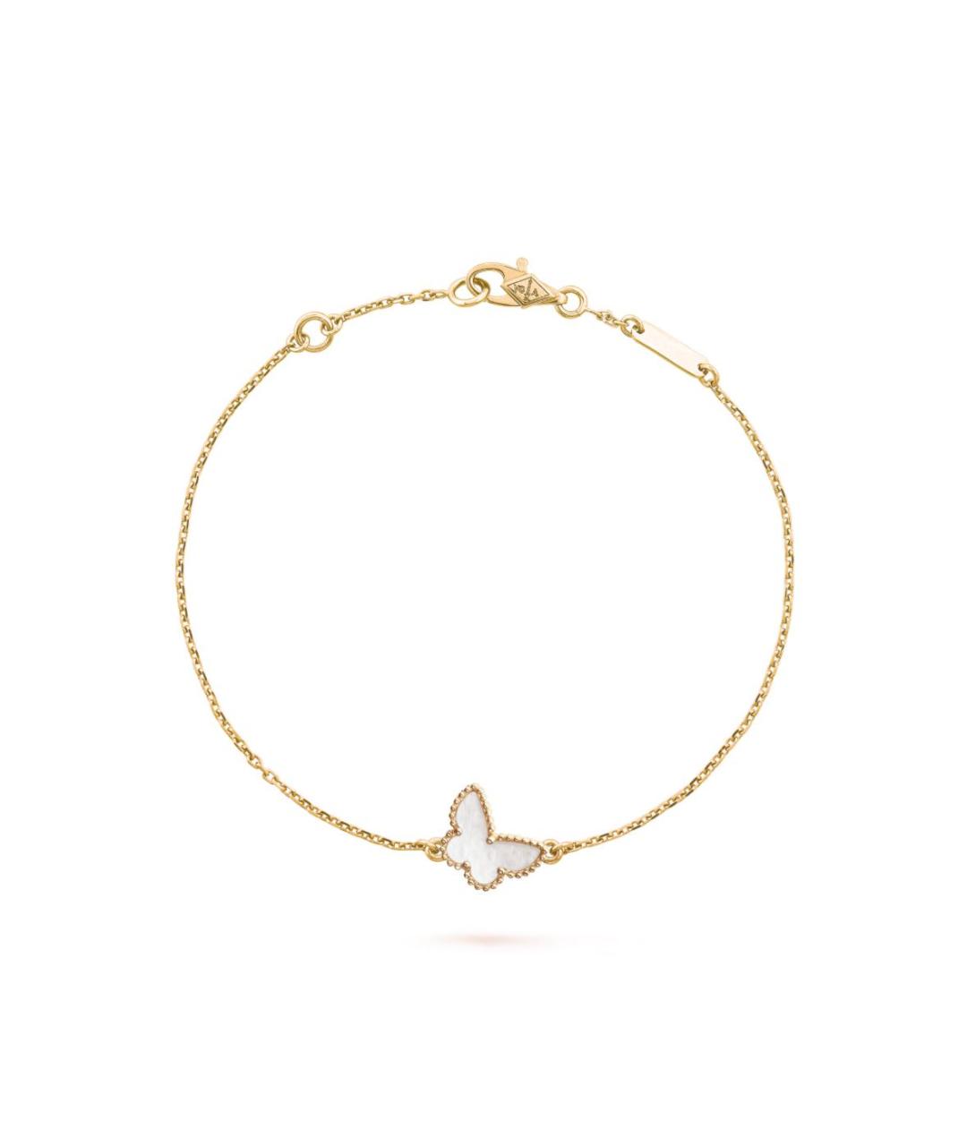 VAN CLEEF & ARPELS Белый браслет из желтого золота, фото 7