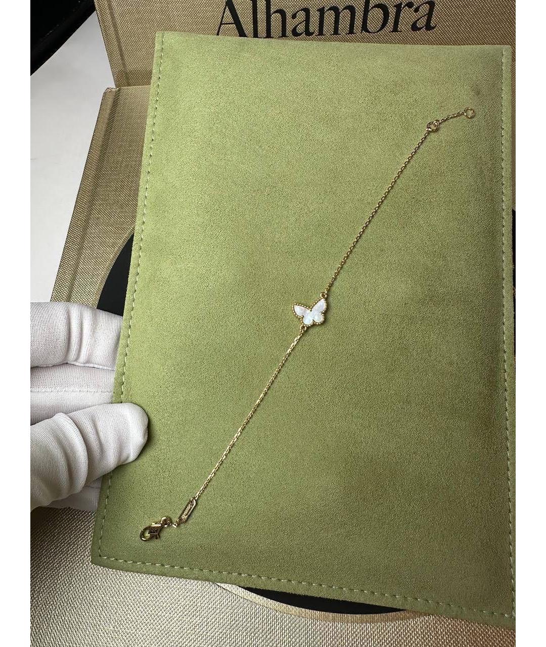 VAN CLEEF & ARPELS Белый браслет из желтого золота, фото 4