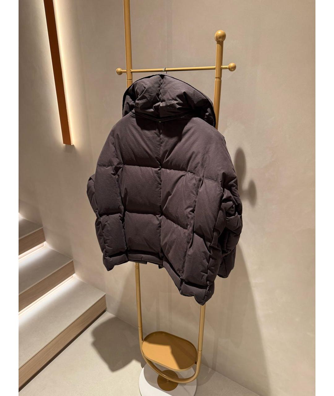 BOTTEGA VENETA Коричневый хлопковый пуховик, фото 5