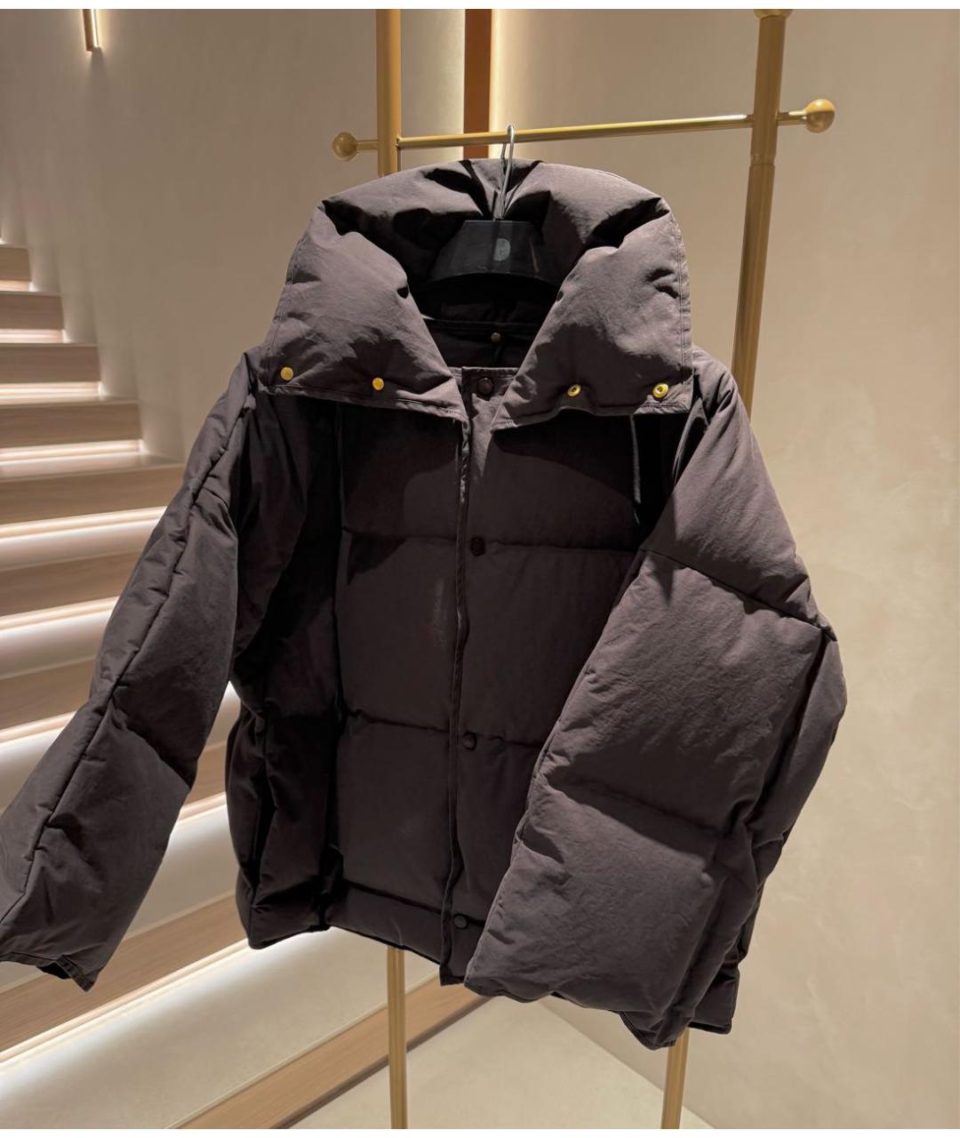 BOTTEGA VENETA Коричневый хлопковый пуховик, фото 9