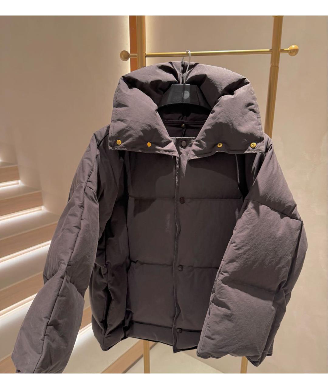 BOTTEGA VENETA Коричневый хлопковый пуховик, фото 2