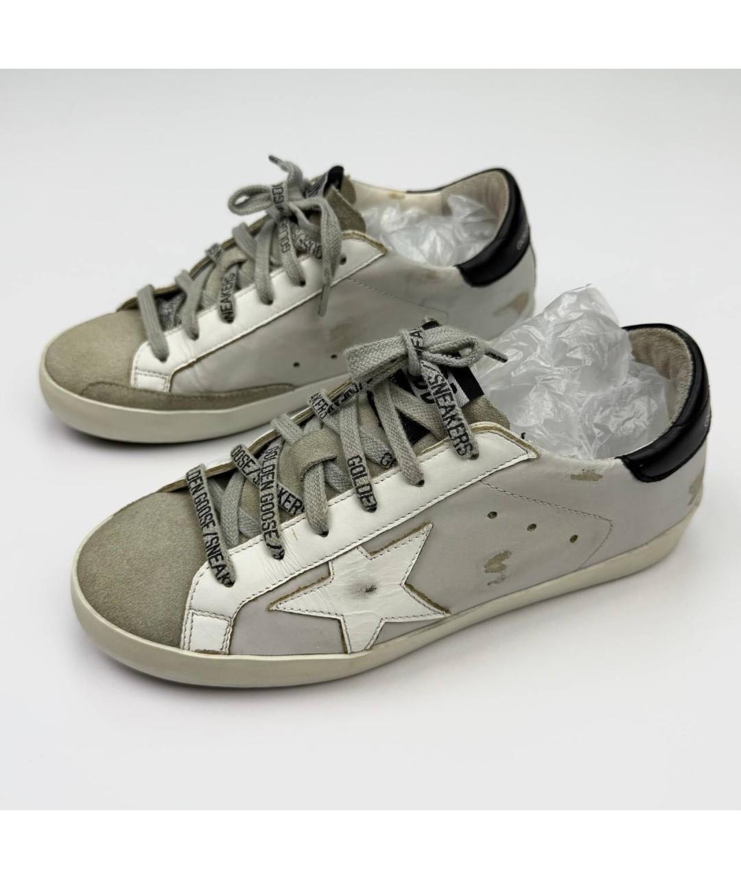GOLDEN GOOSE DELUXE BRAND Белые кожаные кеды, фото 3