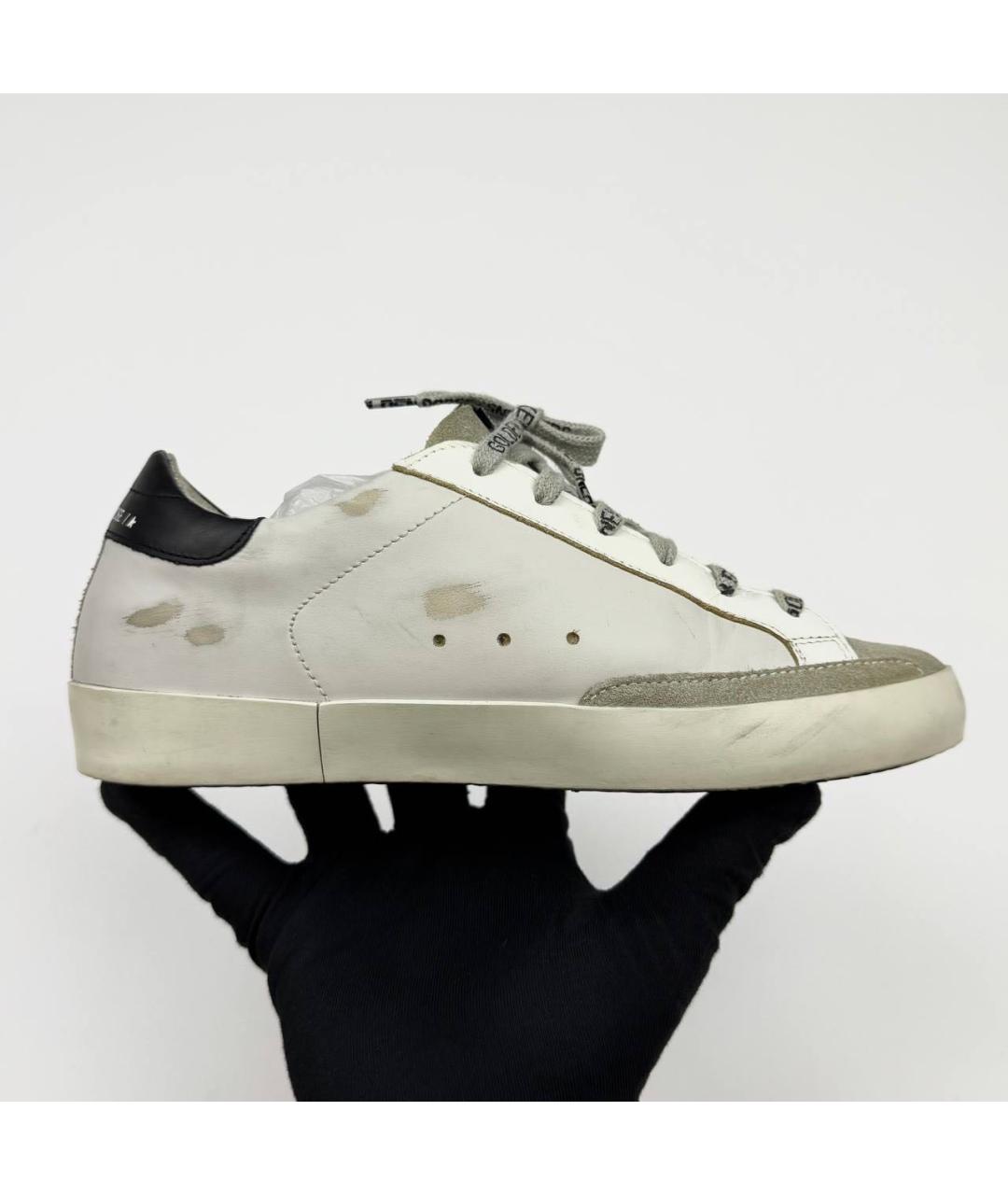GOLDEN GOOSE DELUXE BRAND Белые кожаные кеды, фото 2