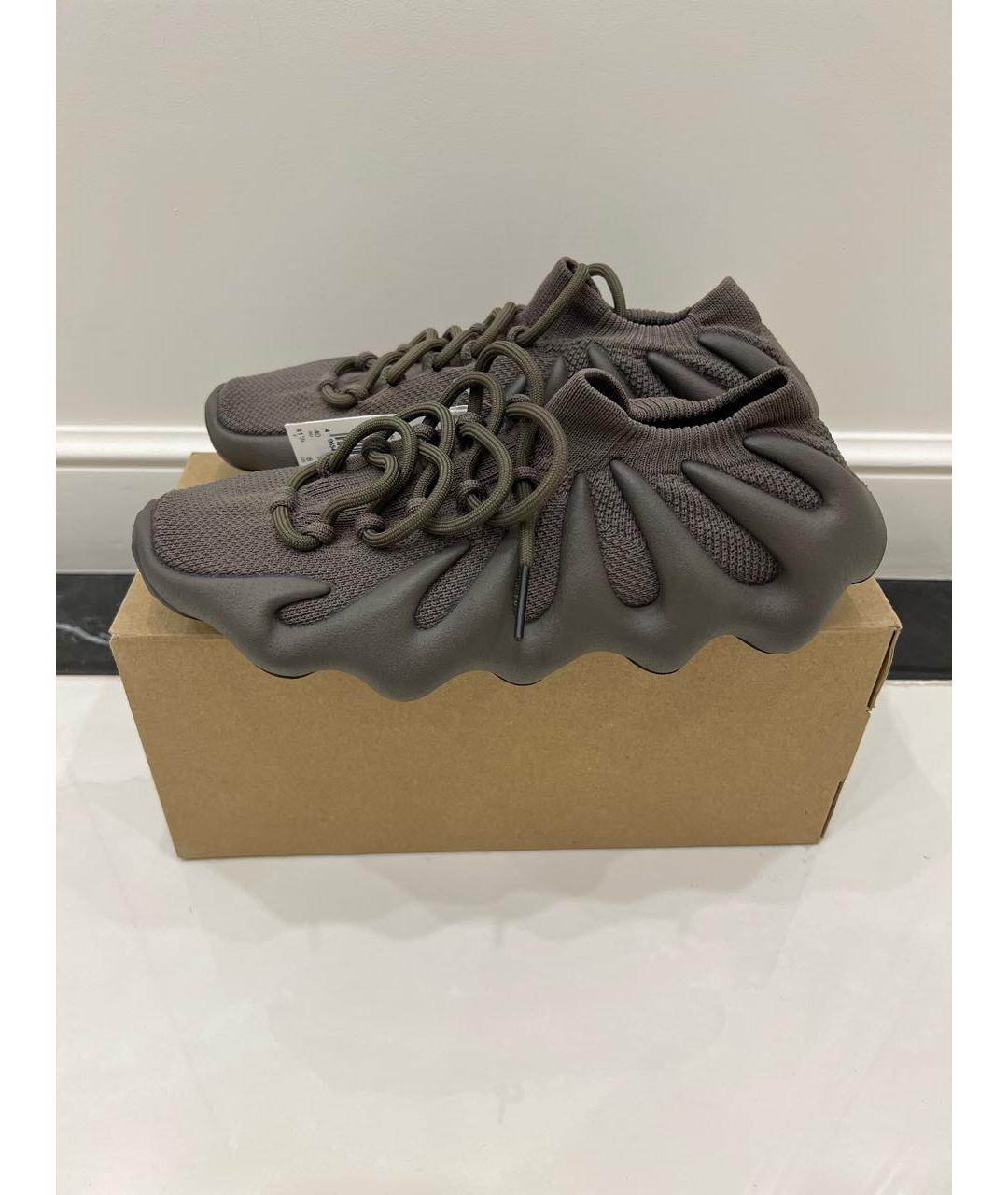 ADIDAS YEEZY Коричневые резиновые кроссовки, фото 7