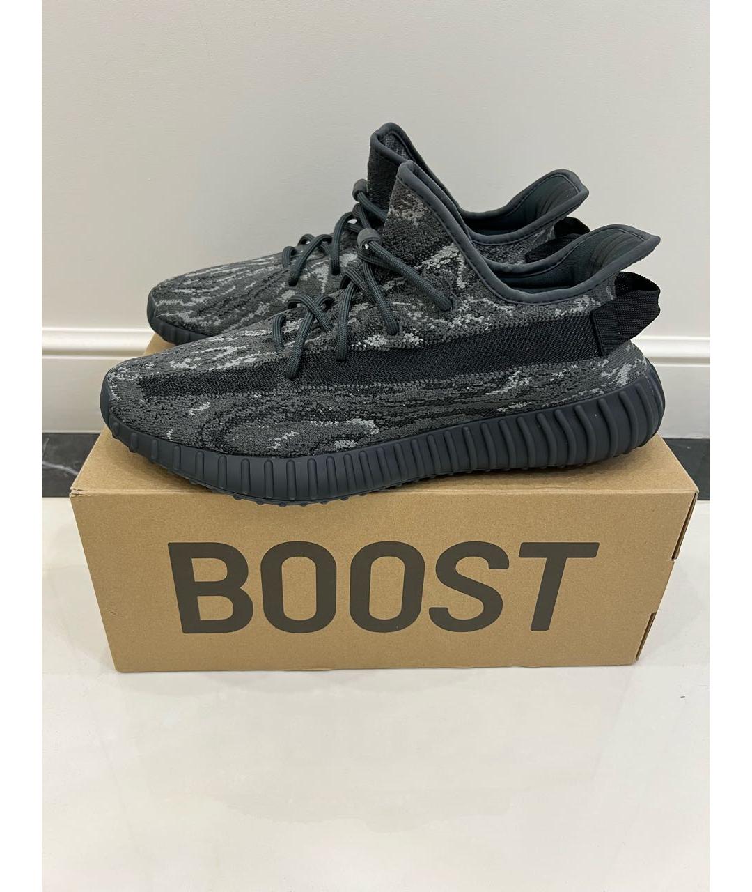 ADIDAS YEEZY Черные текстильные низкие кроссовки / кеды, фото 5