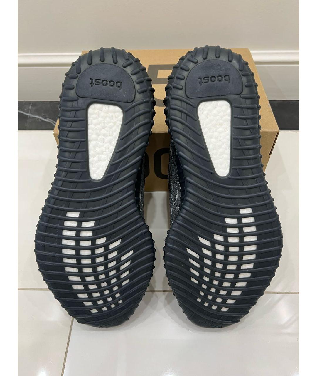 ADIDAS YEEZY Черные текстильные низкие кроссовки / кеды, фото 3