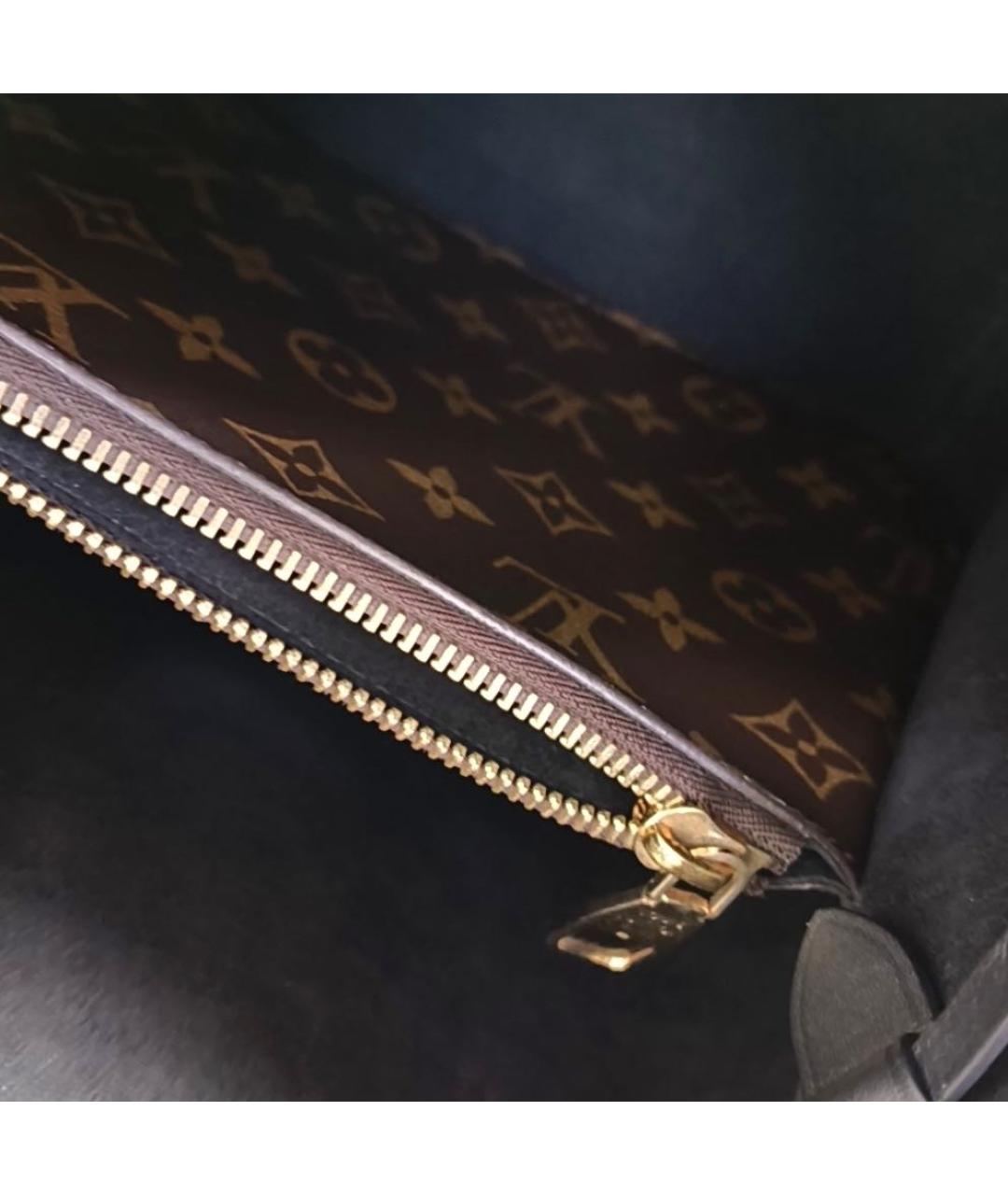 LOUIS VUITTON Коричневая кожаная сумка через плечо, фото 5
