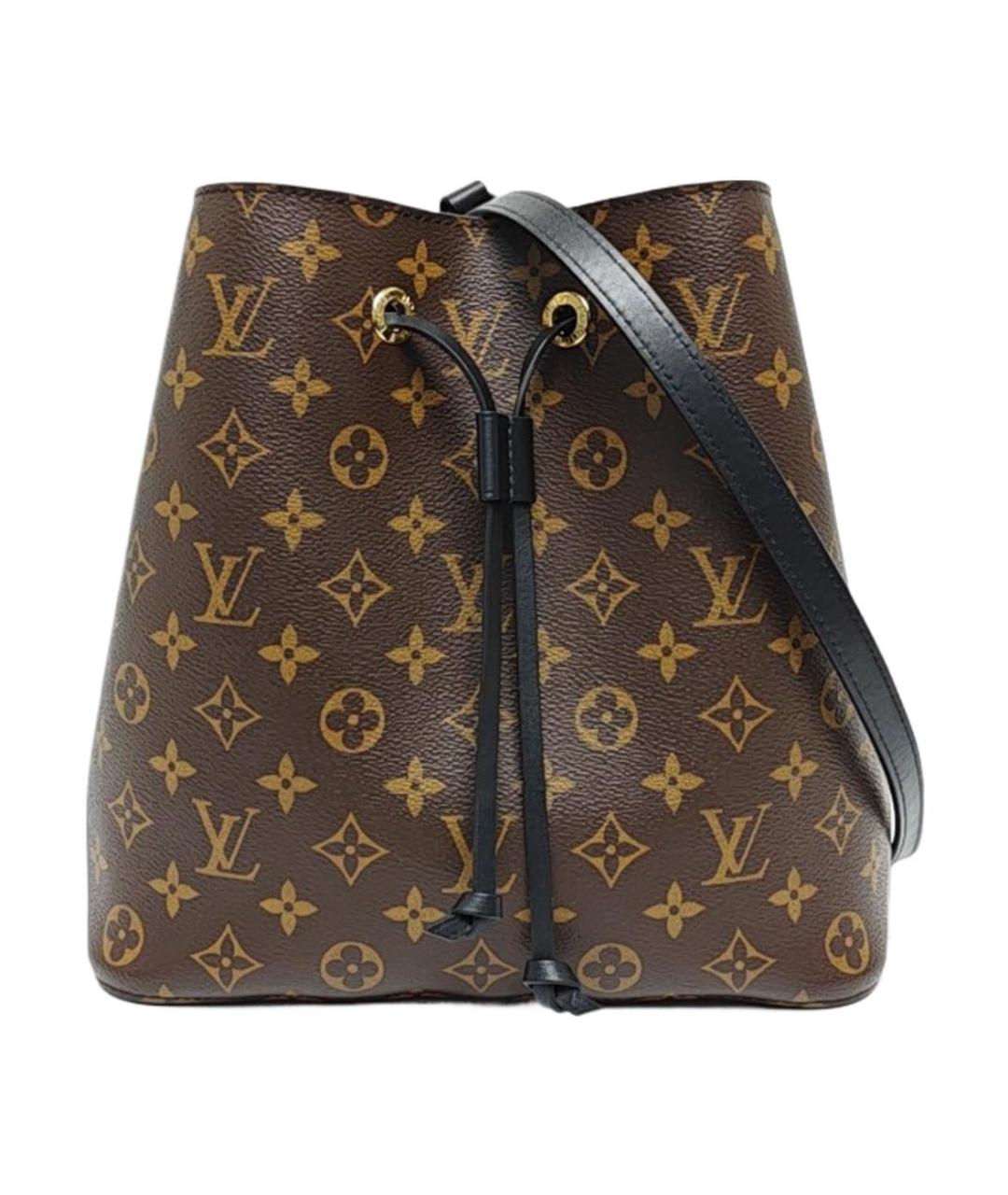 LOUIS VUITTON Коричневая кожаная сумка через плечо, фото 2