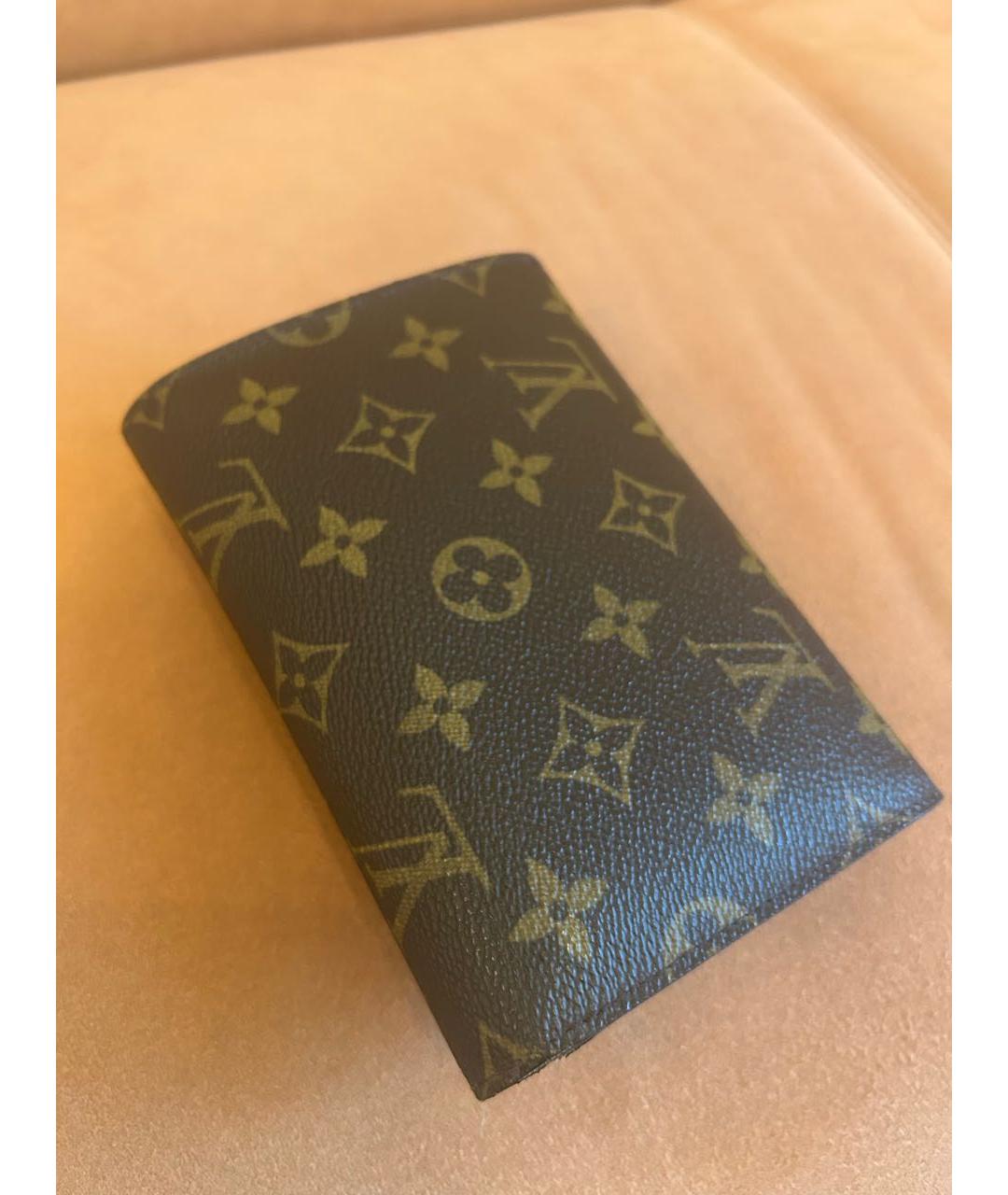 LOUIS VUITTON Коричневый кожаный кошелек, фото 2