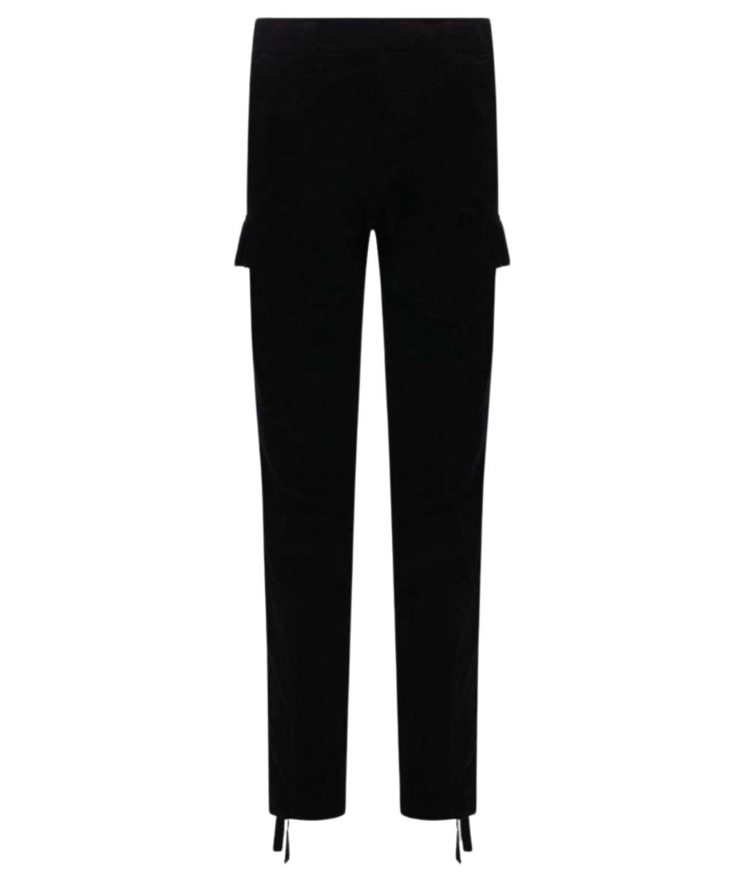 RALPH LAUREN PURPLE LABEL Черные хлопковые повседневные брюки, фото 1