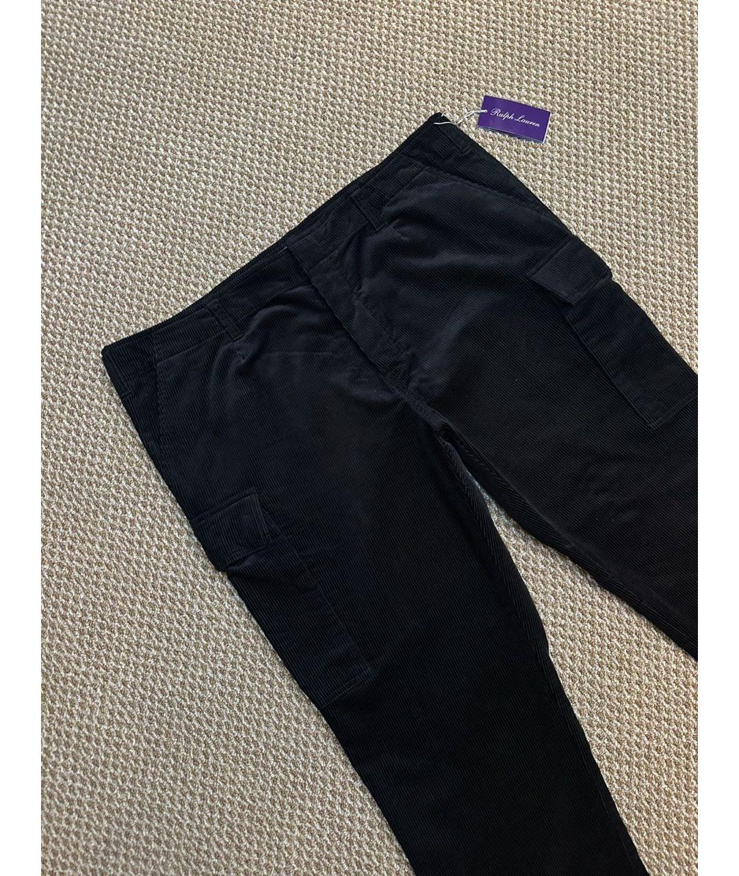 RALPH LAUREN PURPLE LABEL Черные хлопковые повседневные брюки, фото 6