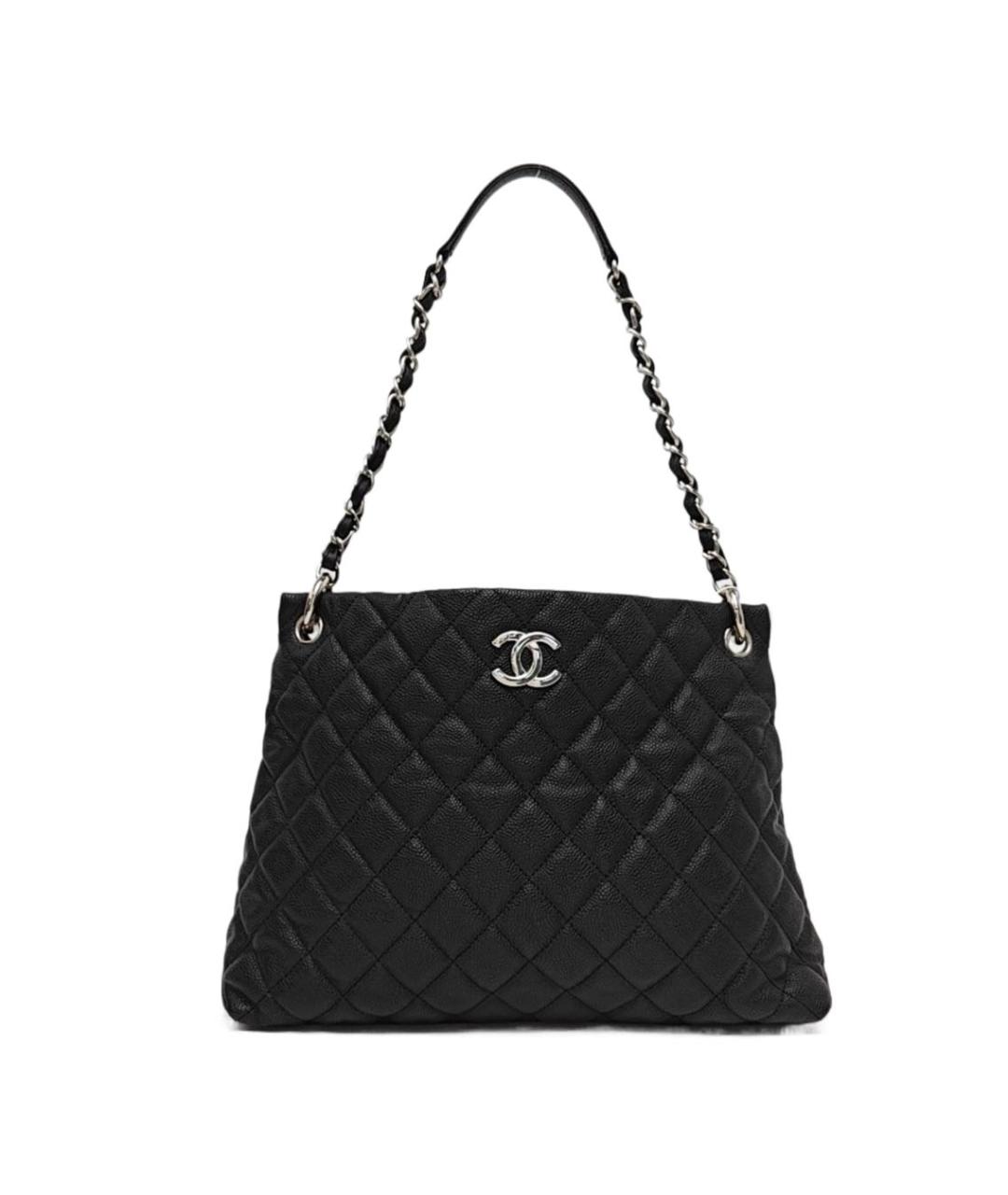 CHANEL Черная кожаная сумка тоут, фото 1