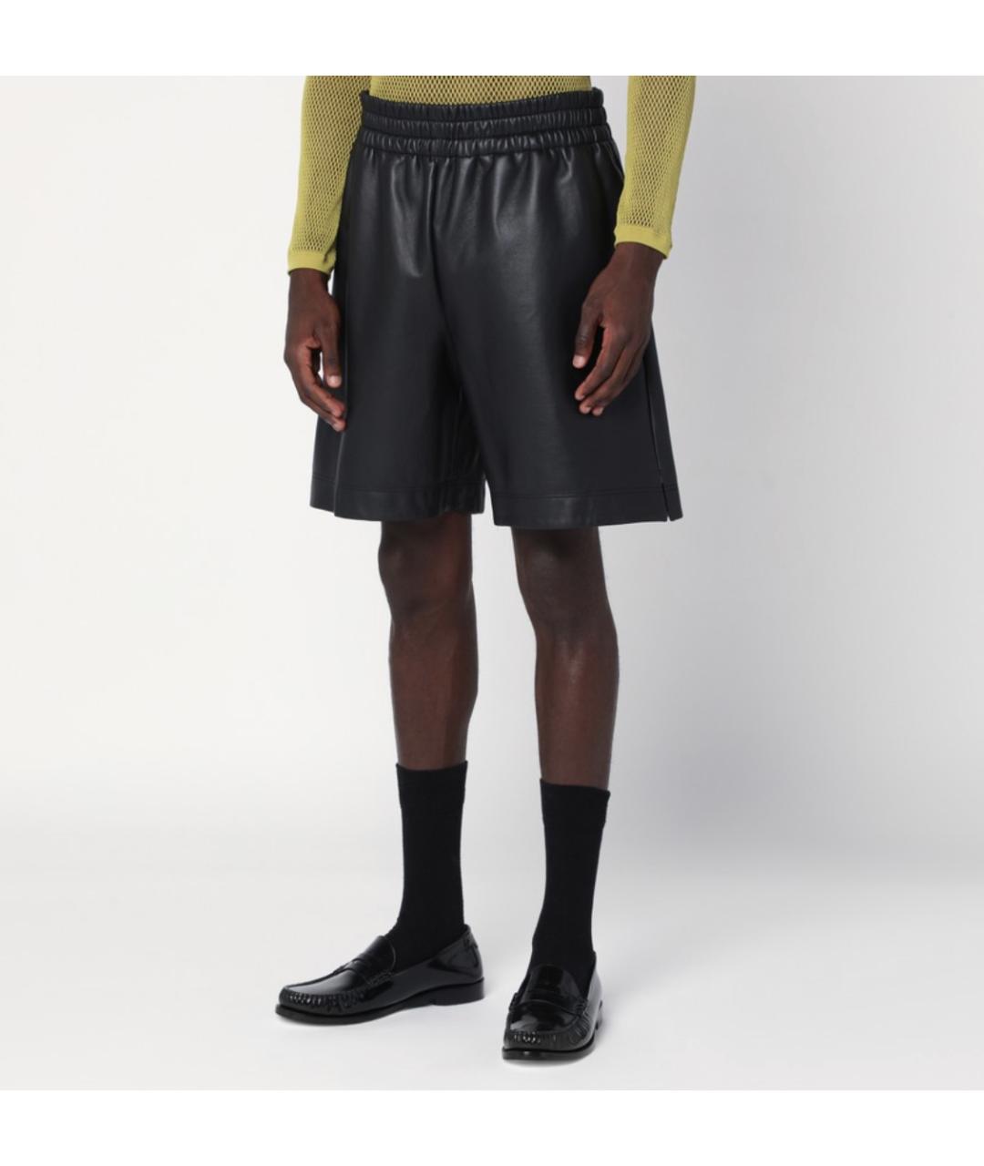 GUCCI Черные кожаные шорты, фото 2