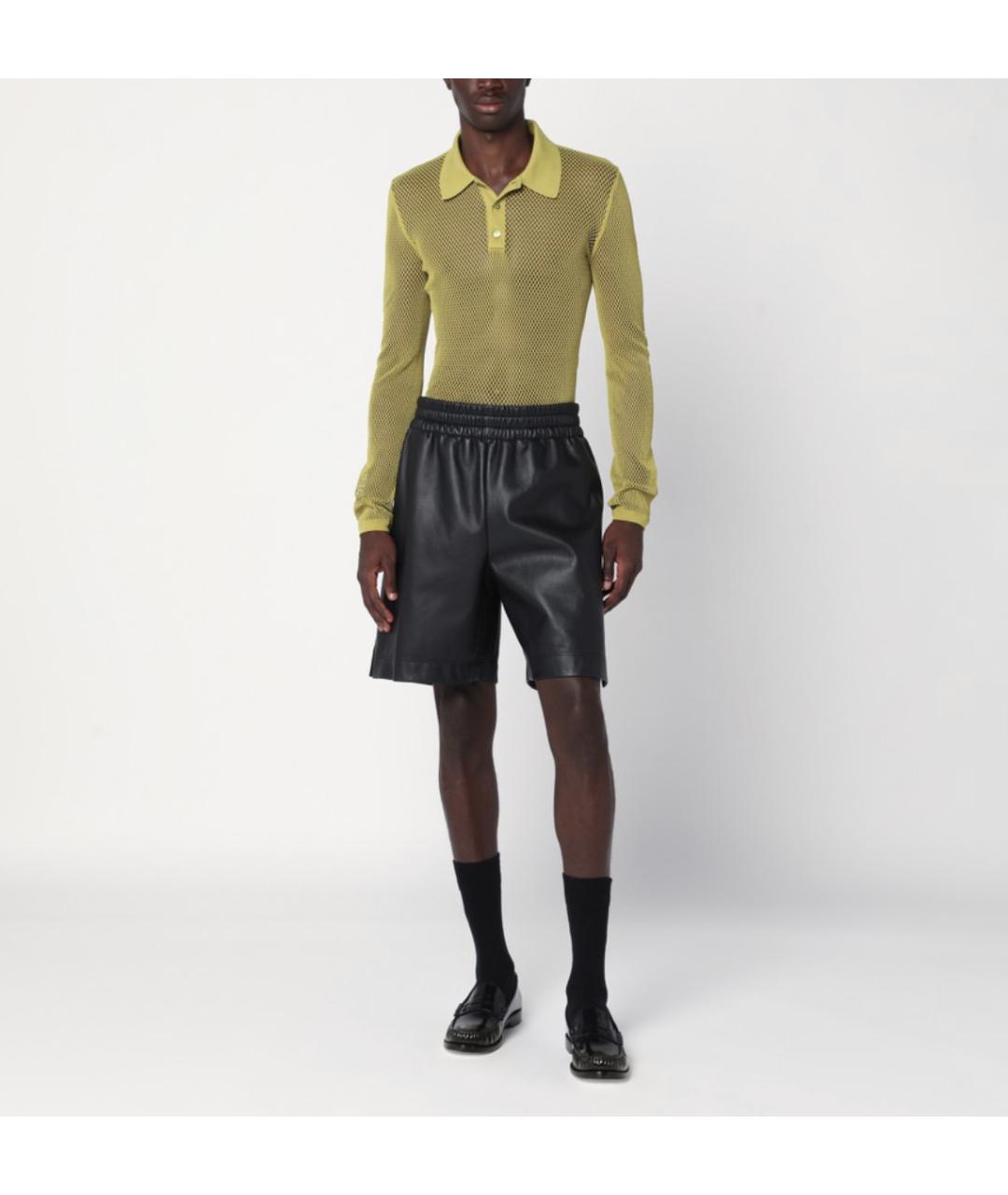 GUCCI Черные кожаные шорты, фото 1