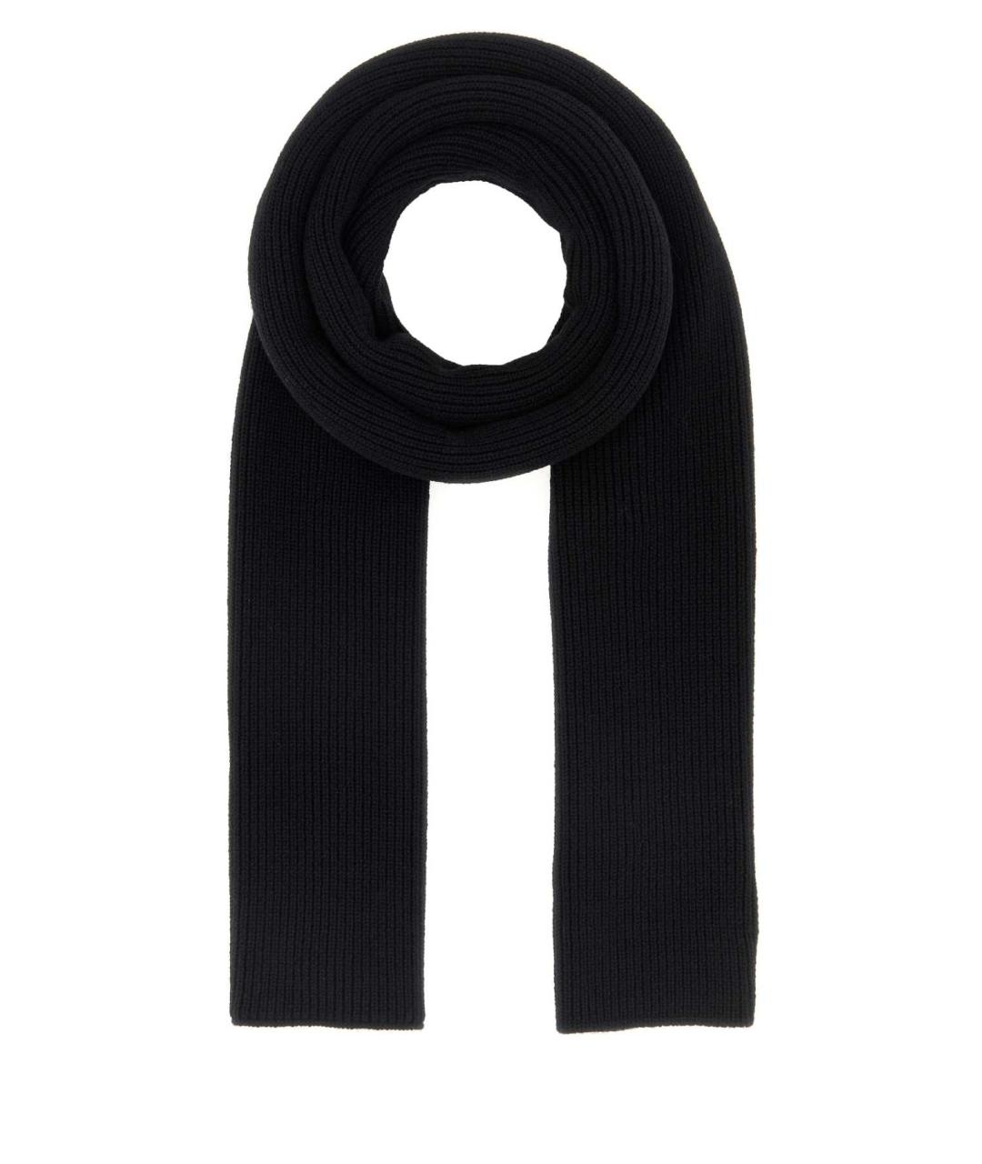 GUCCI Черный шерстяной шарф, фото 1