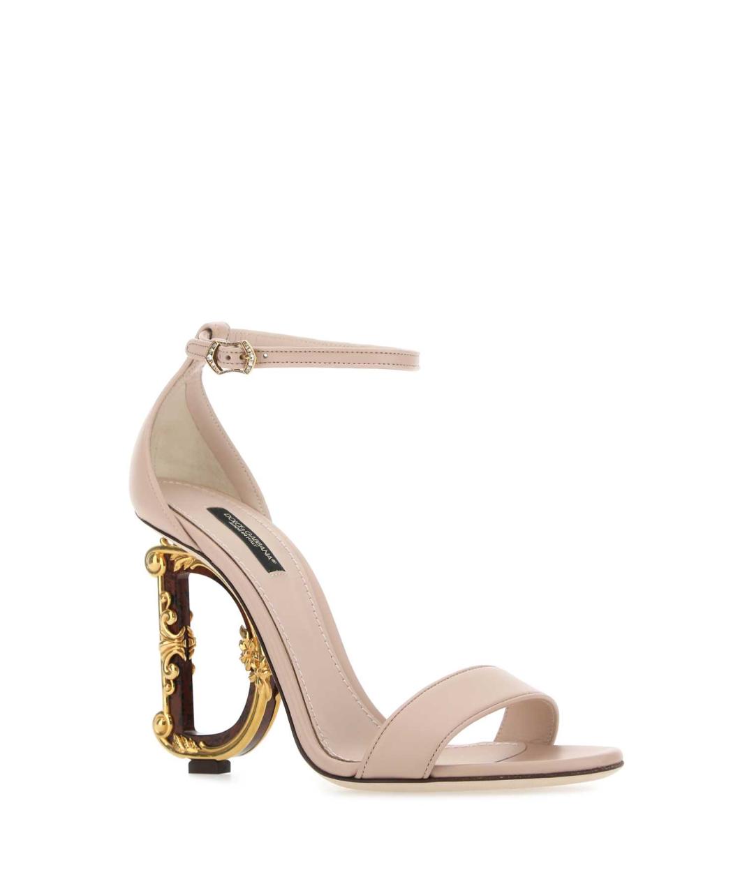 DOLCE&GABBANA Розовые кожаные босоножки, фото 2