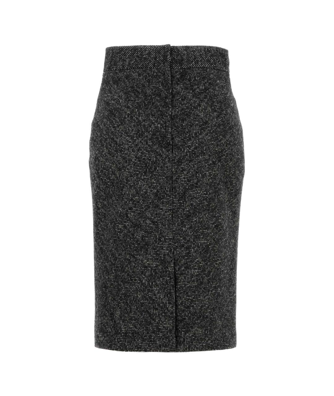 DOLCE&GABBANA Мульти шерстяная юбка миди, фото 2