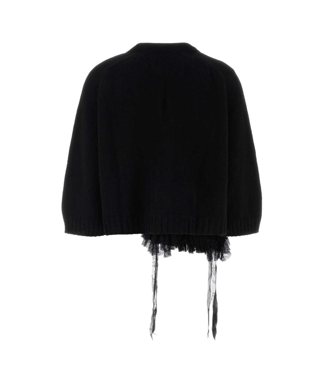 ALBERTA FERRETTI Черная кашемировая футболка, фото 2