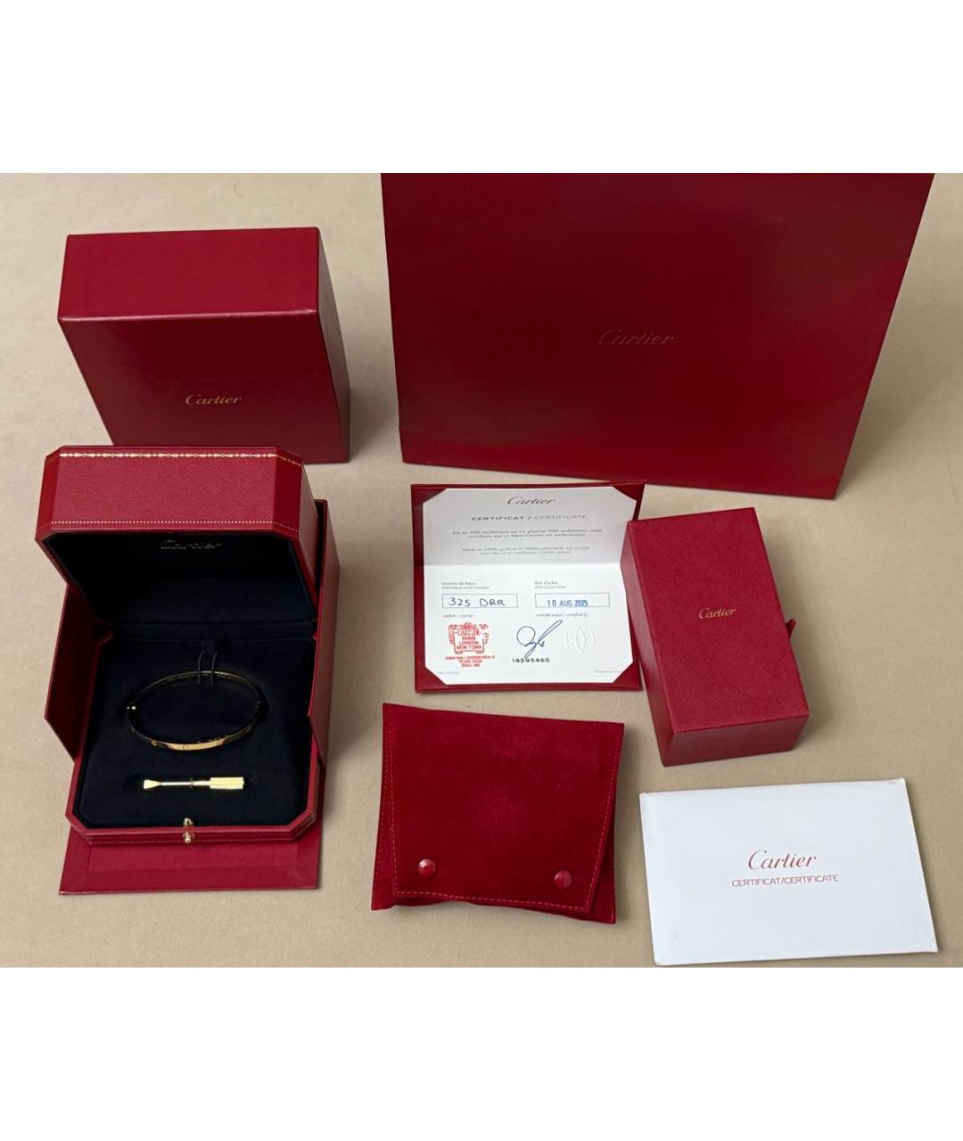 CARTIER Золотой браслет из желтого золота, фото 4